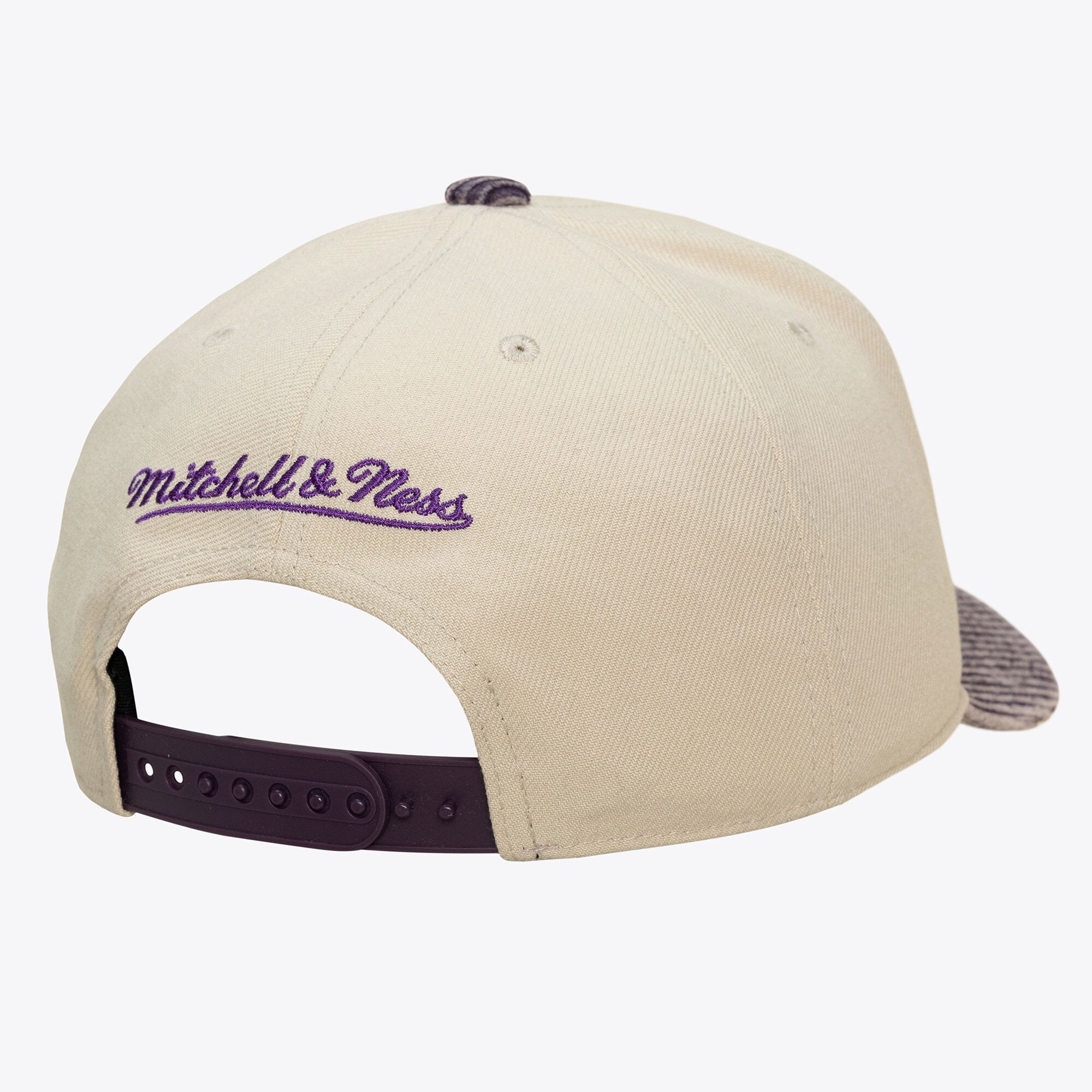 Men's Mitchell & Ness Cream/Purple Phoenix Suns Washed Corduroy Pro Crown Snapback Hat