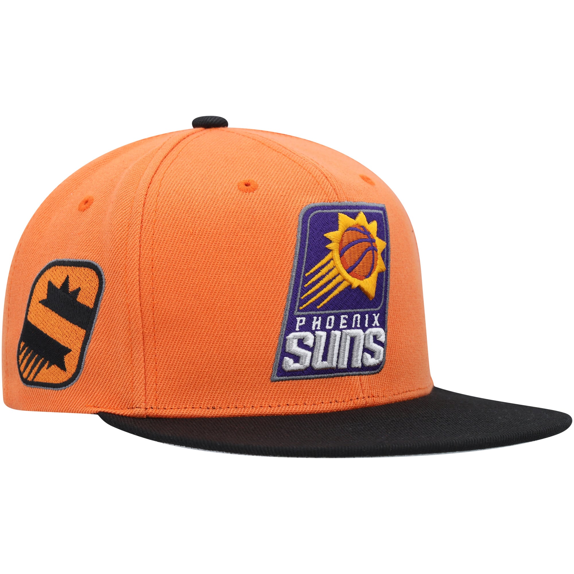Men's Phoenix Suns Mitchell & Ness Orange/Black Side Core 2.0 Snapback Hat