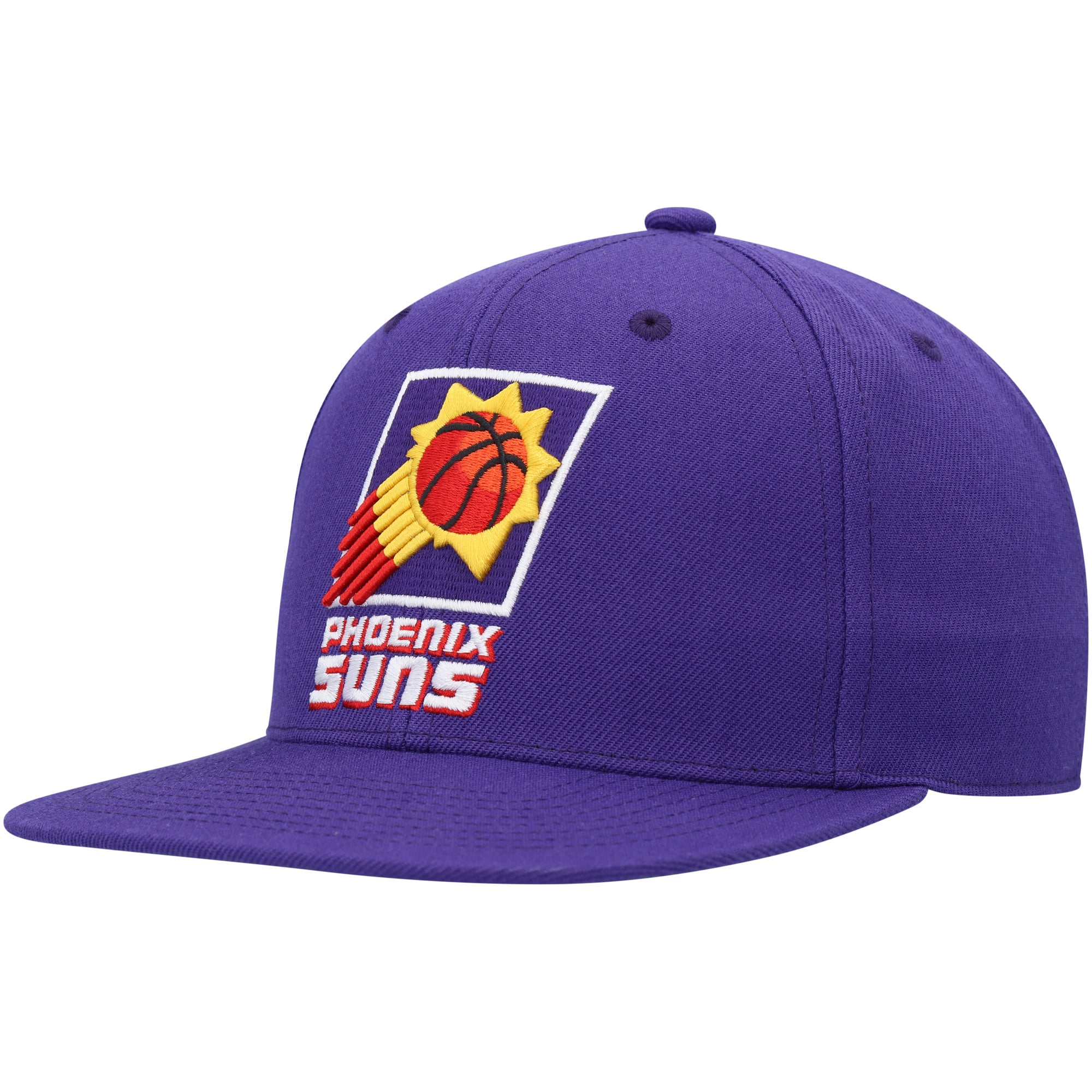 Men's Phoenix Suns Mitchell & Ness Purple Hardwood Classics MVP Team Ground 2.0 Fitted Hat
