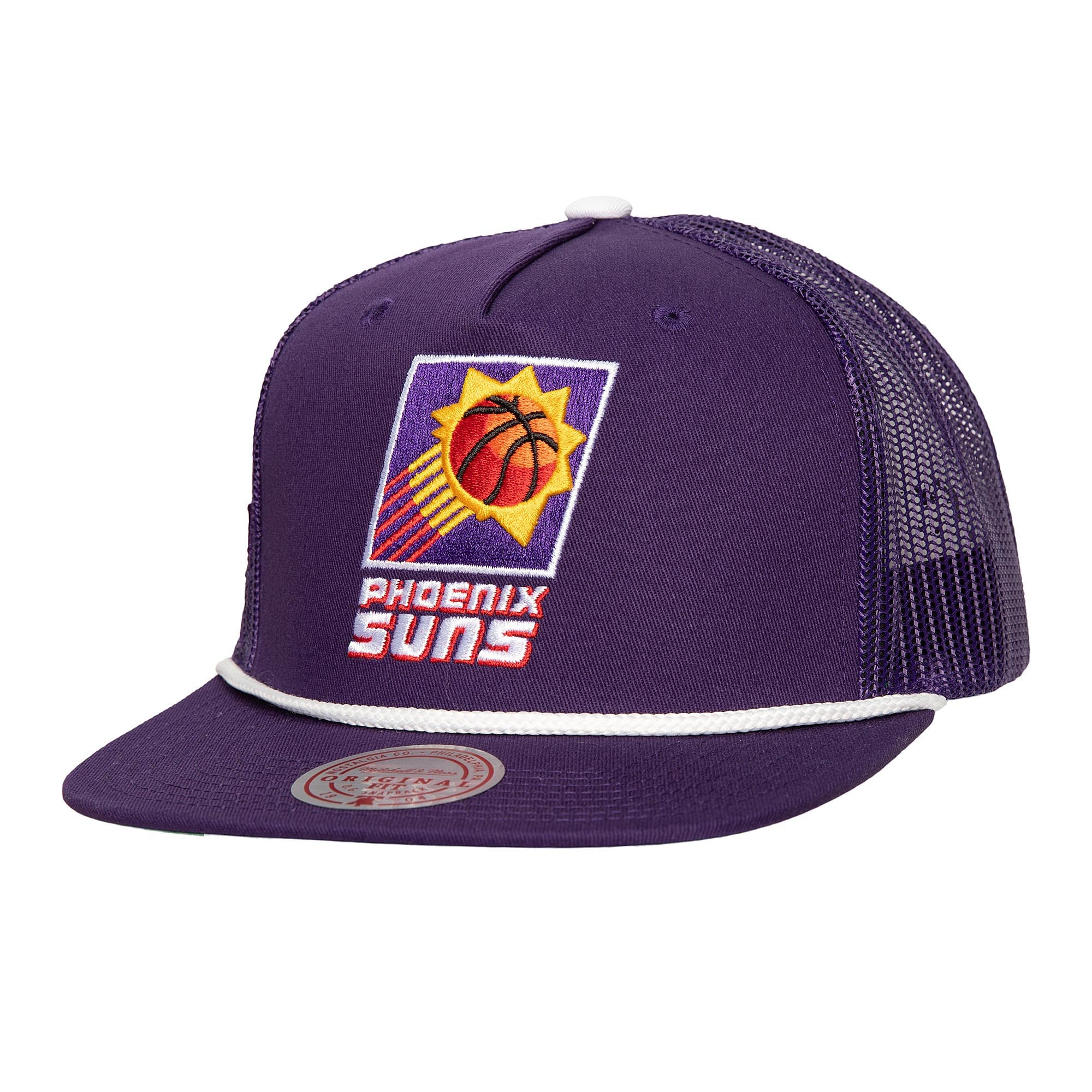 Men's Phoenix Suns Mitchell & Ness Purple Roper Meshback Trucker Snapback Hat