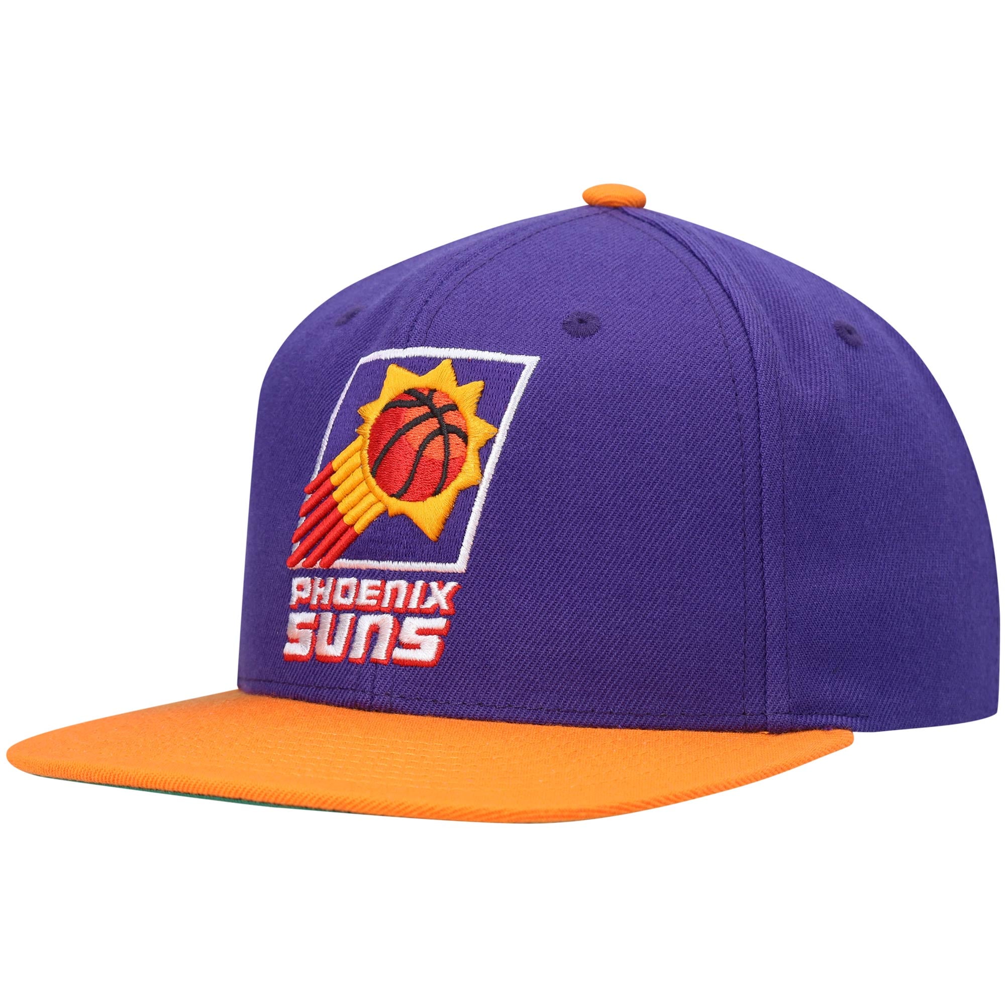 Men's Phoenix Suns Mitchell & Ness Purple/Orange Hardwood Classics Team Two-Tone 2.0 Snapback Hat