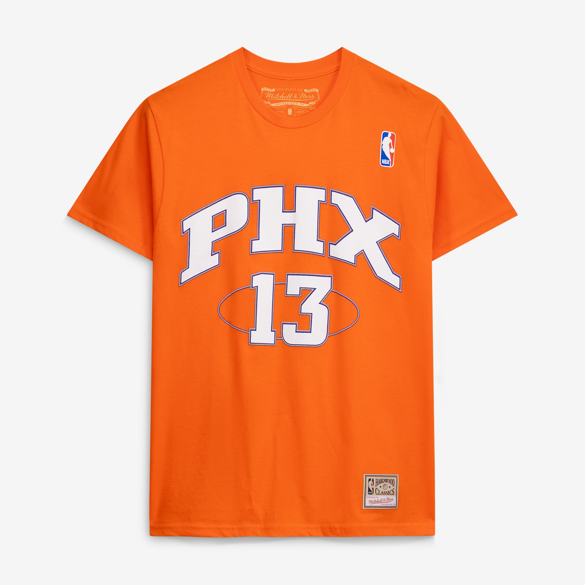 Men's Mitchell & Ness Steve Nash Phoenix Suns Hardwood Classics Stitch Name Number T-Shirt