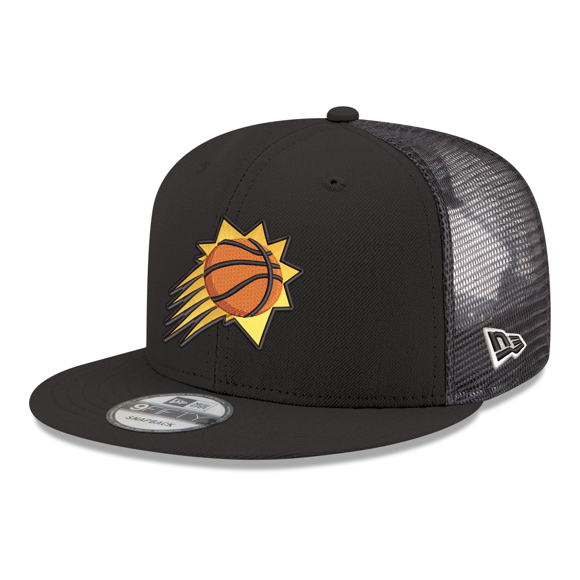 Casquette snapback New Era 9FIFTY noire Phoenix Suns Core Logo Meshback pour homme