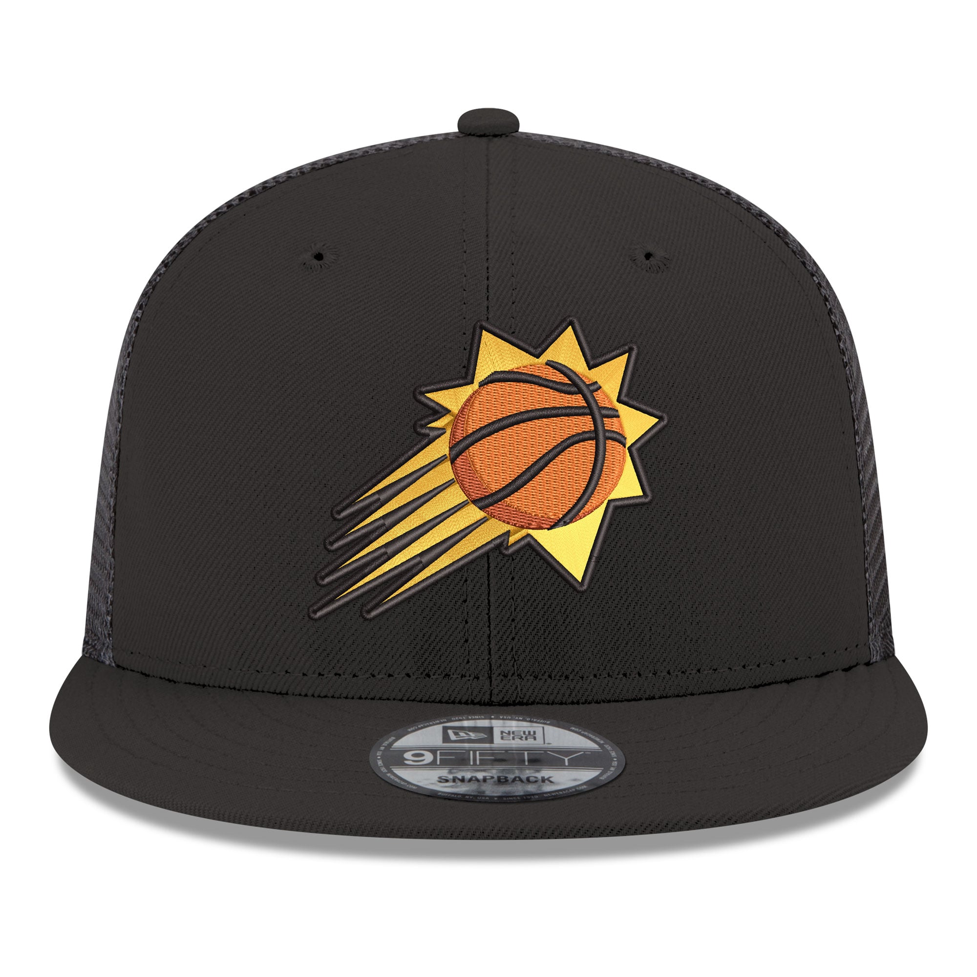 Casquette snapback New Era 9FIFTY noire Phoenix Suns Core Logo Meshback pour homme