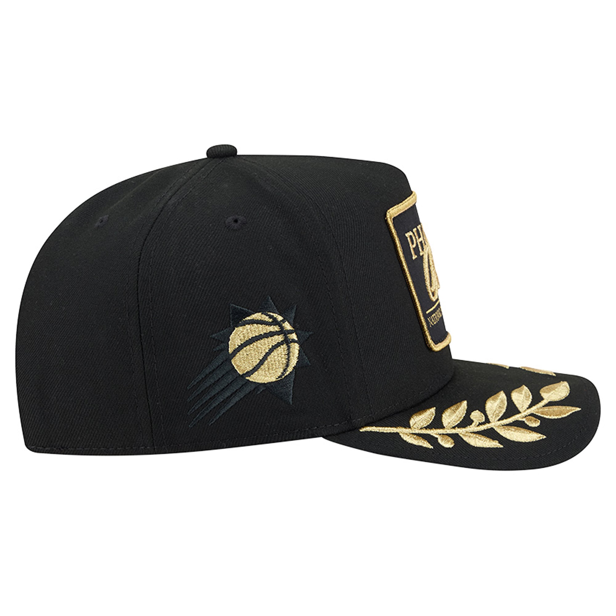 Men's New Era  Black Phoenix Suns Golden 9FIFTY Snapback Hat