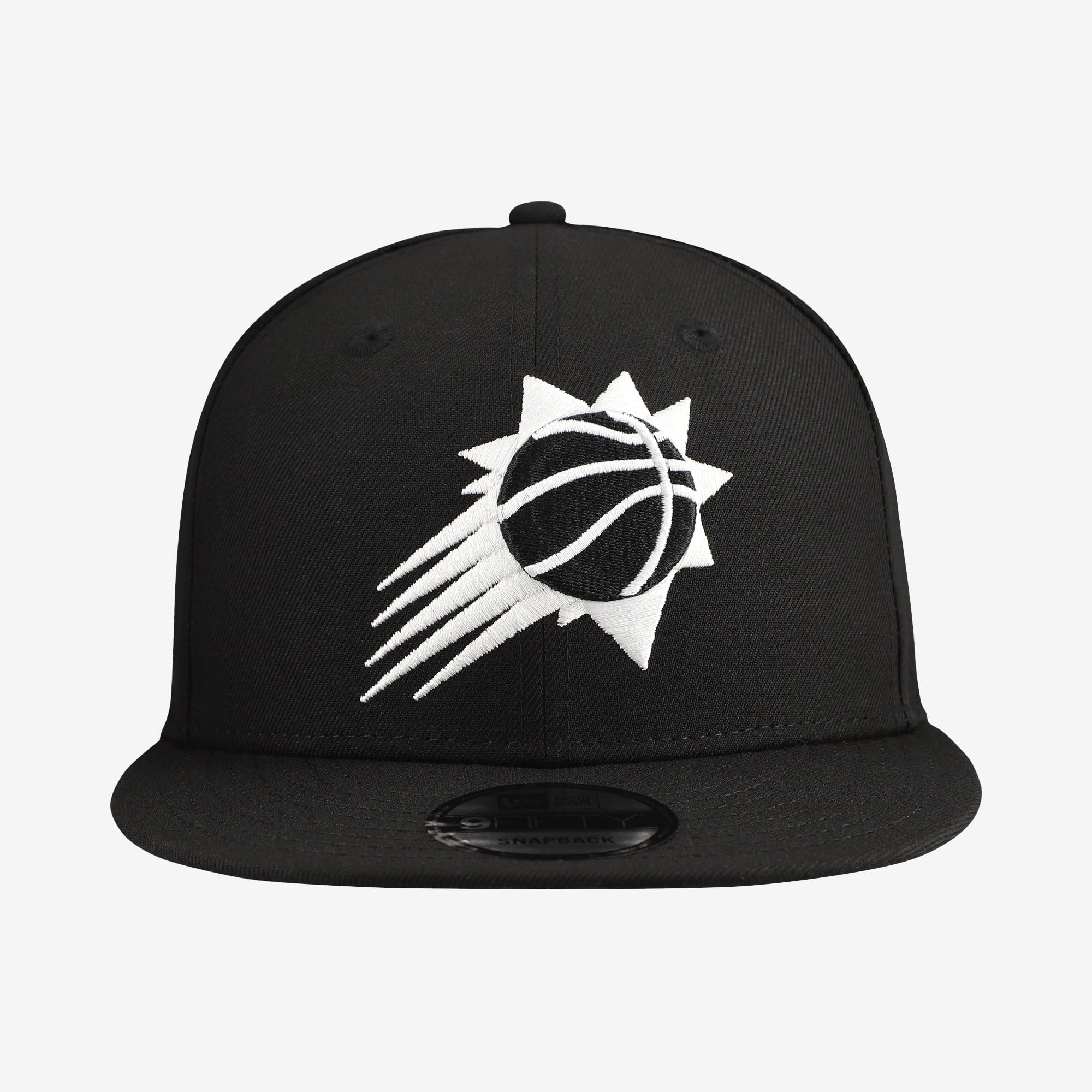 Men's New Era Black Phoenix Suns Team 9FIFTY Snapback Hat