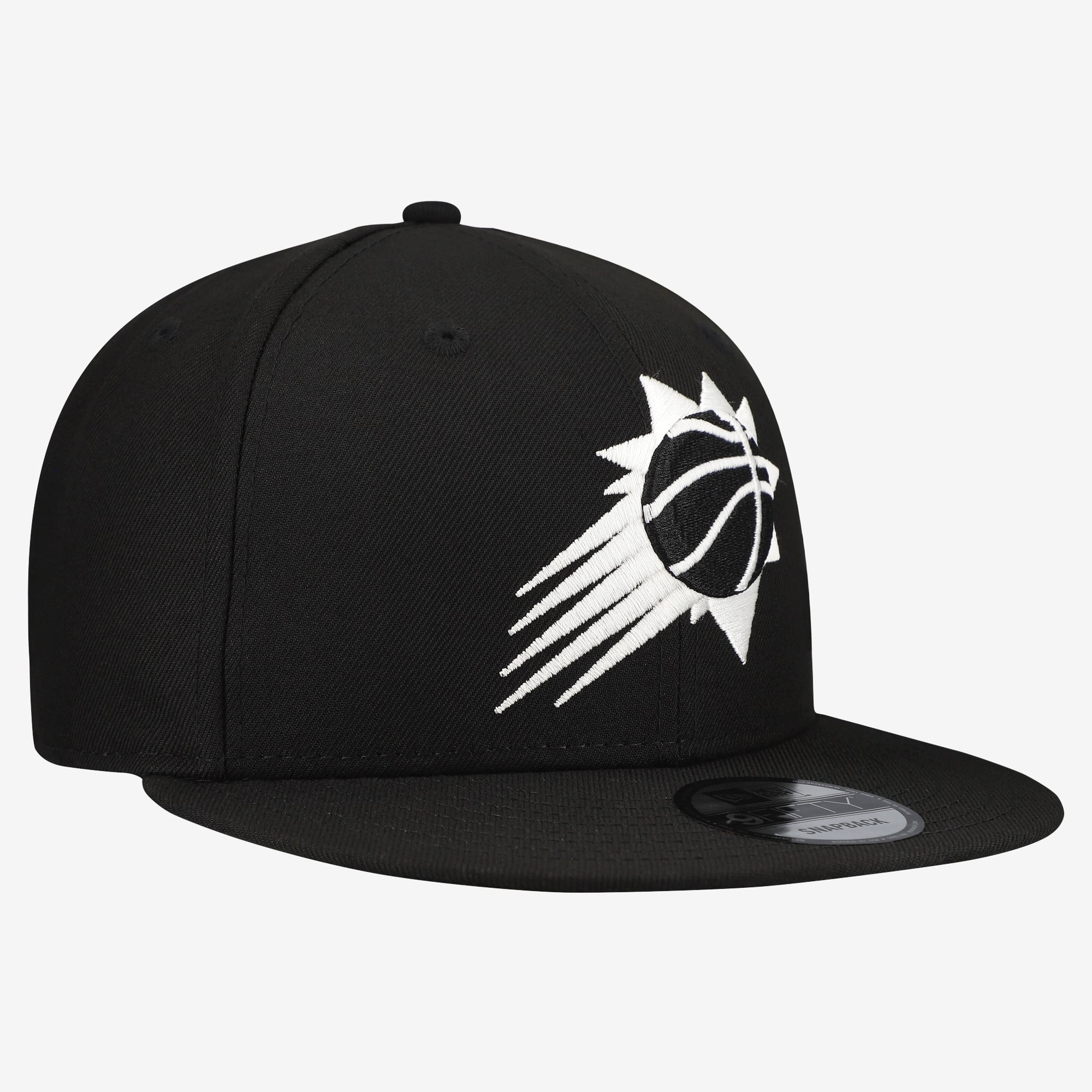 Men's New Era Black Phoenix Suns Team 9FIFTY Snapback Hat