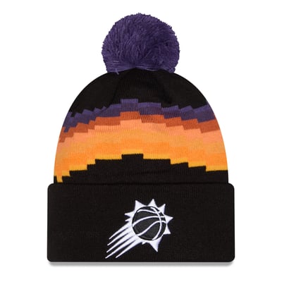 Phoenix Suns New Era 2025/26 City Edition Cuffed Knit Hat with Pom - Black/Purple
