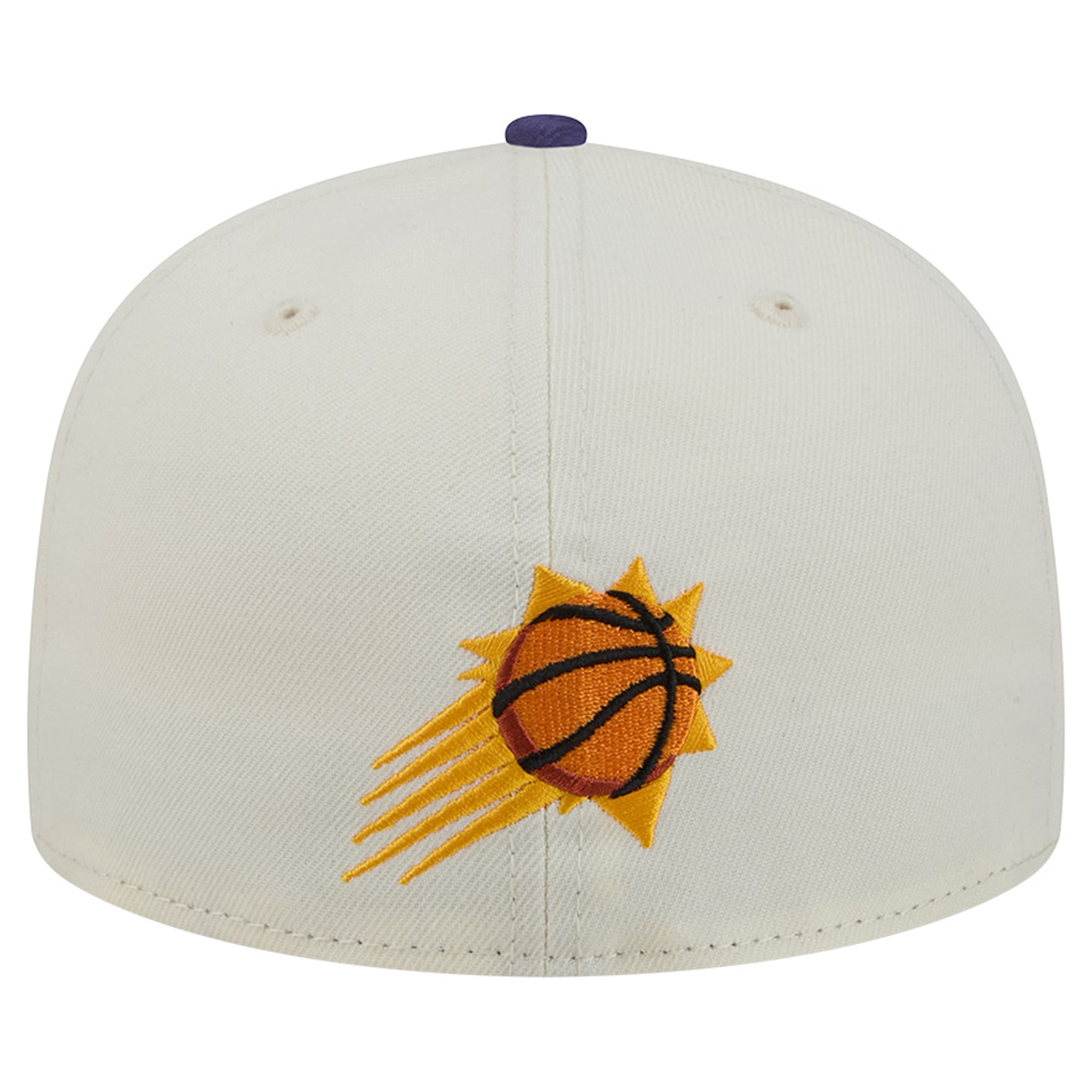 Casquette ajustée New Era Deceptor 59FIFTY pour homme, couleur crème/violette, Phoenix Suns