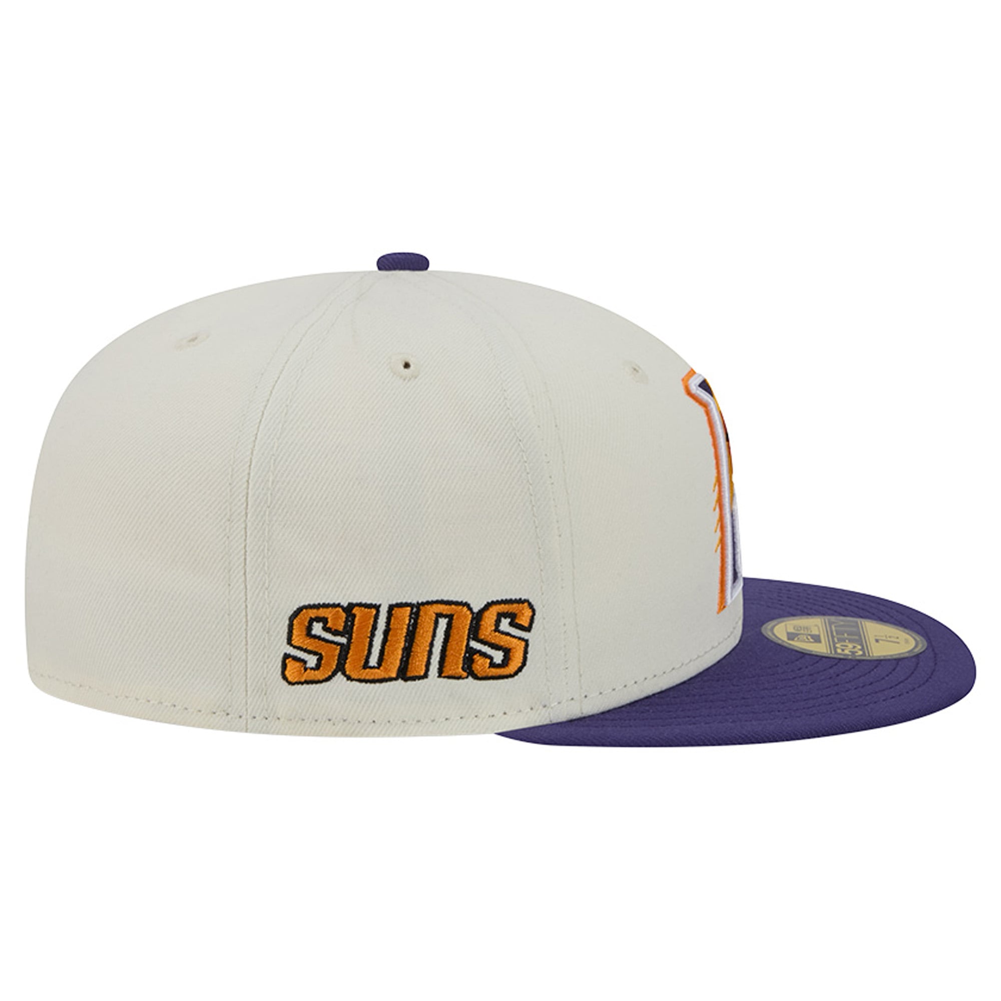 Casquette ajustée New Era Deceptor 59FIFTY pour homme, couleur crème/violette, Phoenix Suns