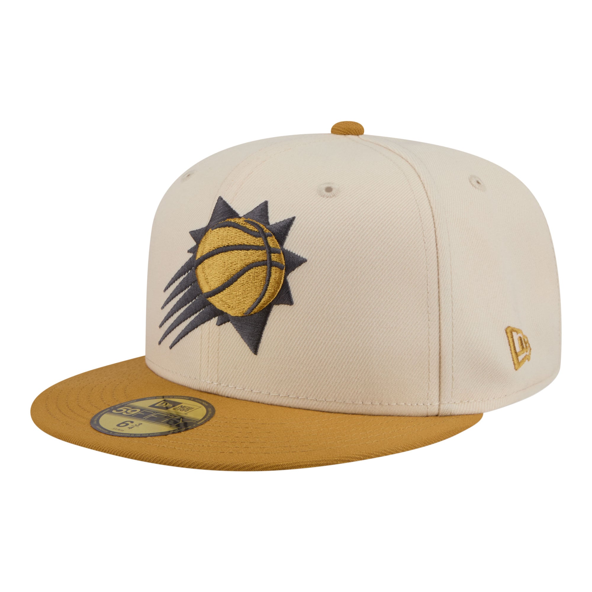 Men's New Era Cream/Tan Phoenix Suns Two-Tone Color Pack 59FIFTY Fitted Hat