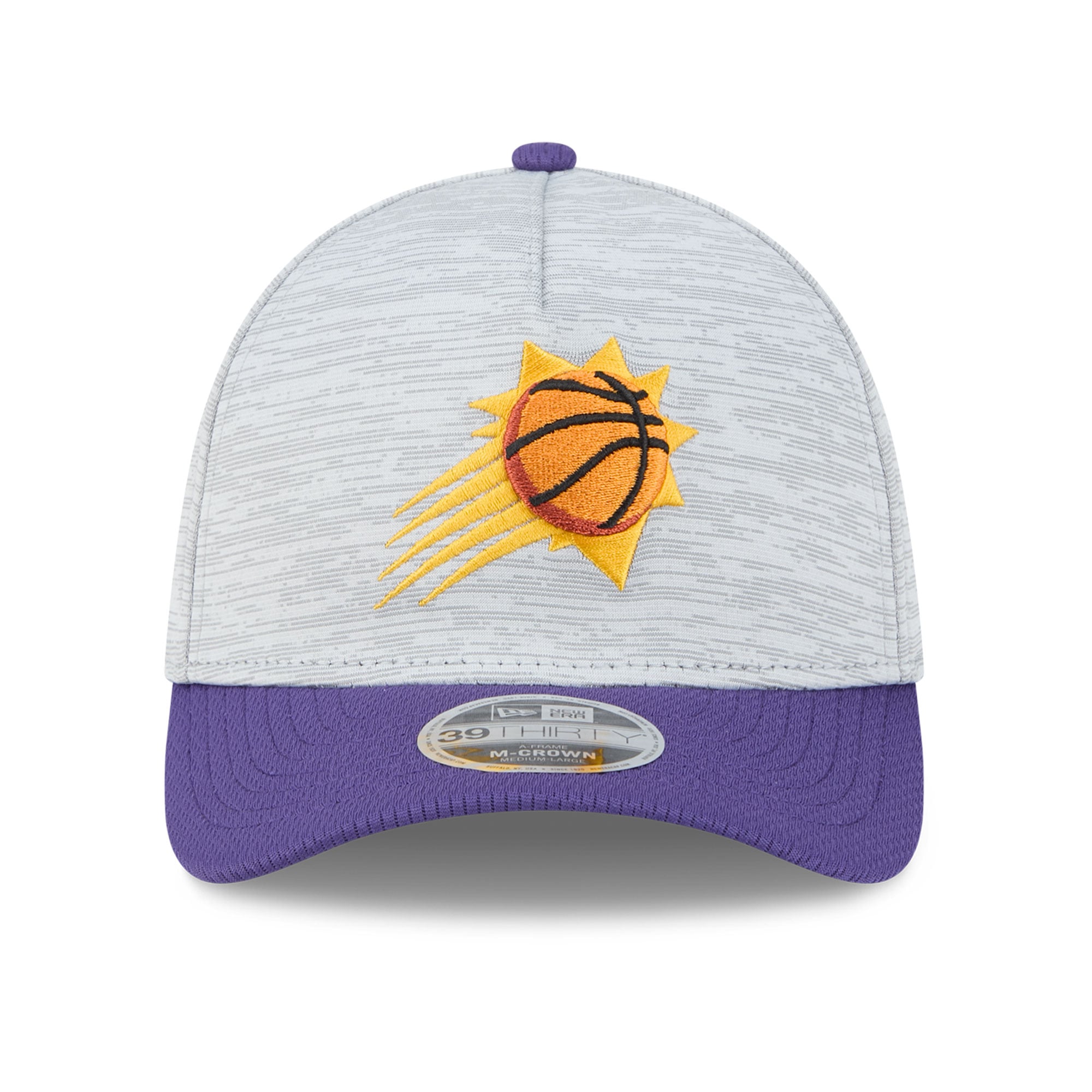 Casquette New Era Phoenix Suns grise pour homme 39THIRTY M-Crown Tech Stretch