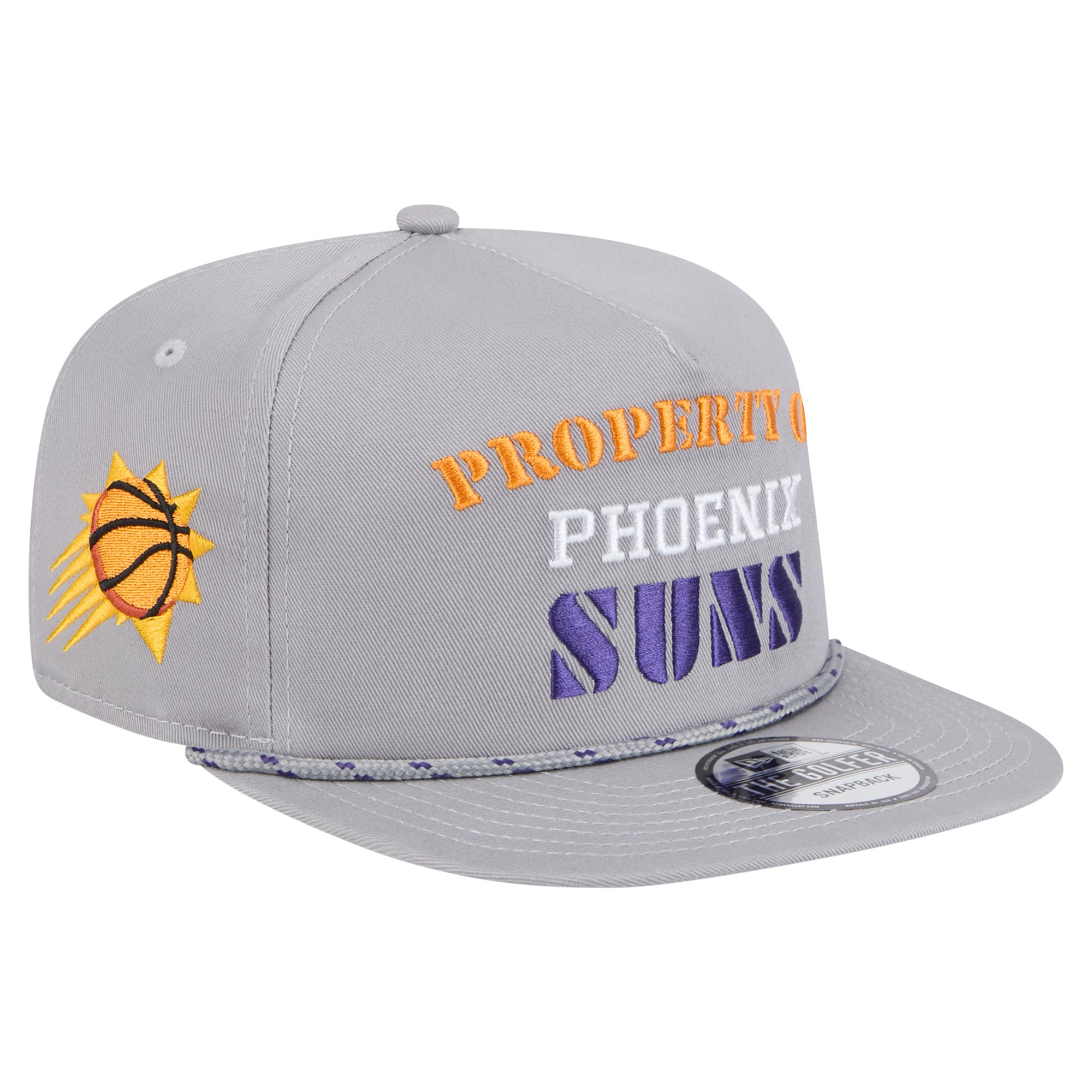 Men's Phoenix Suns New Era Gray Throwback Property Of Golfer Snapback Hat