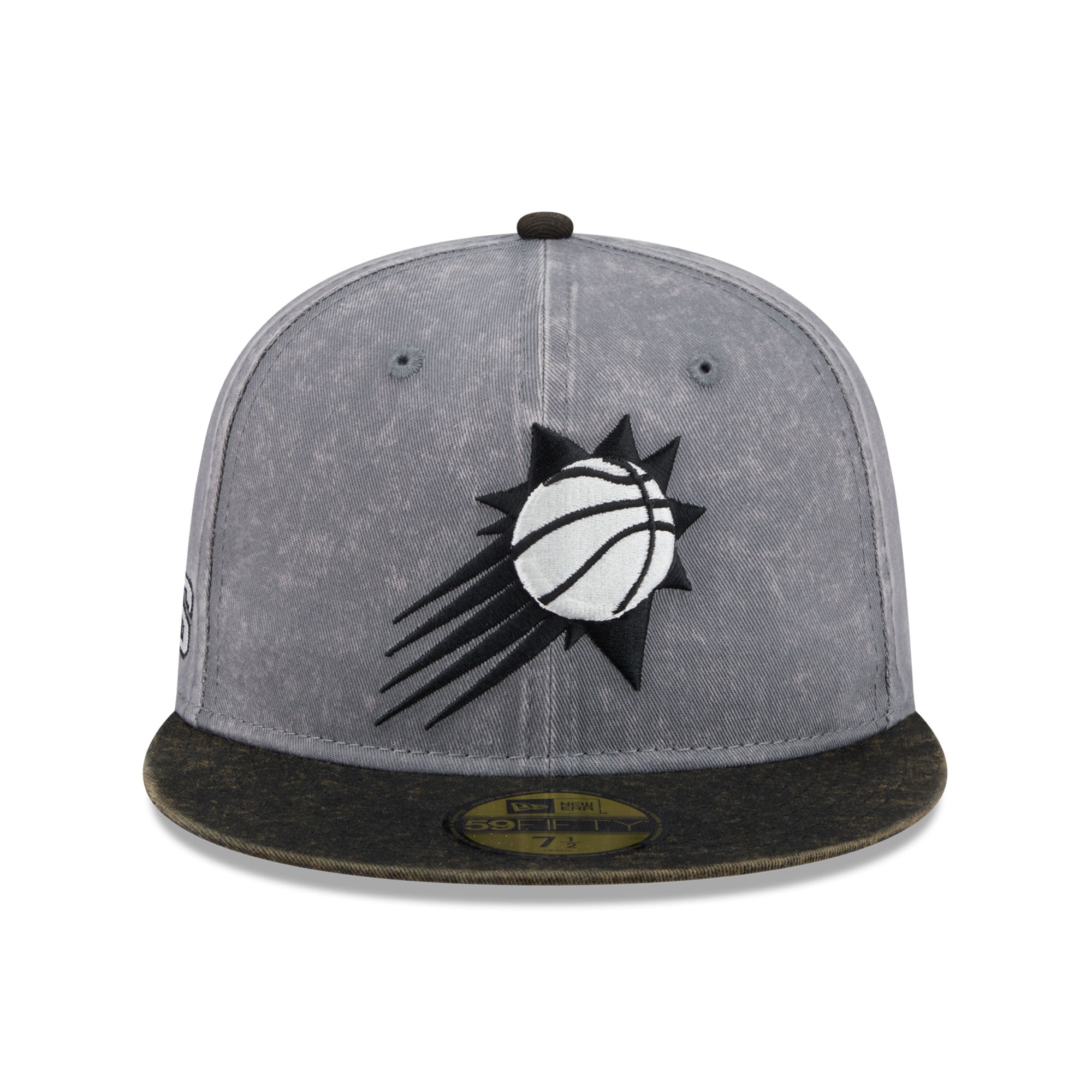 Men's New Era Gray/Black Phoenix Suns Washed 59FIFTY Fitted Hat