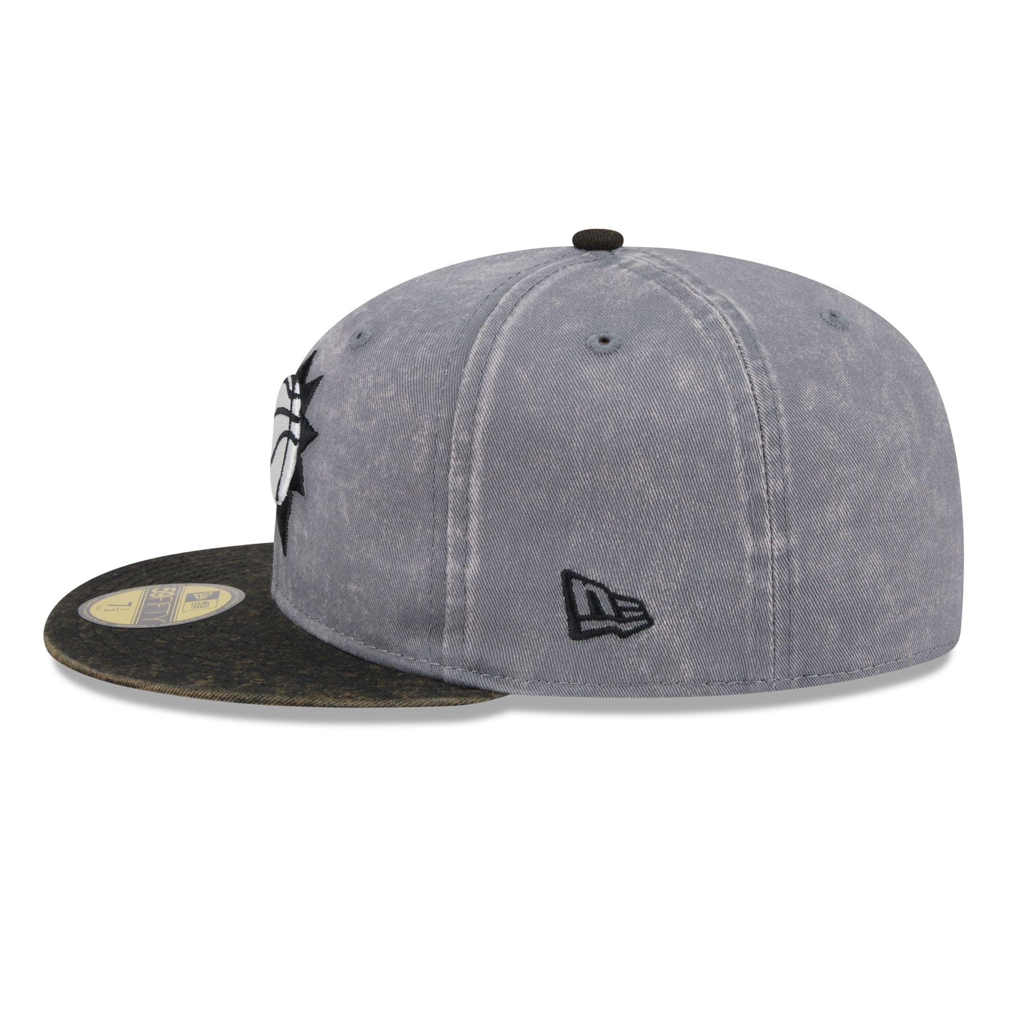 Men's New Era Gray/Black Phoenix Suns Washed 59FIFTY Fitted Hat