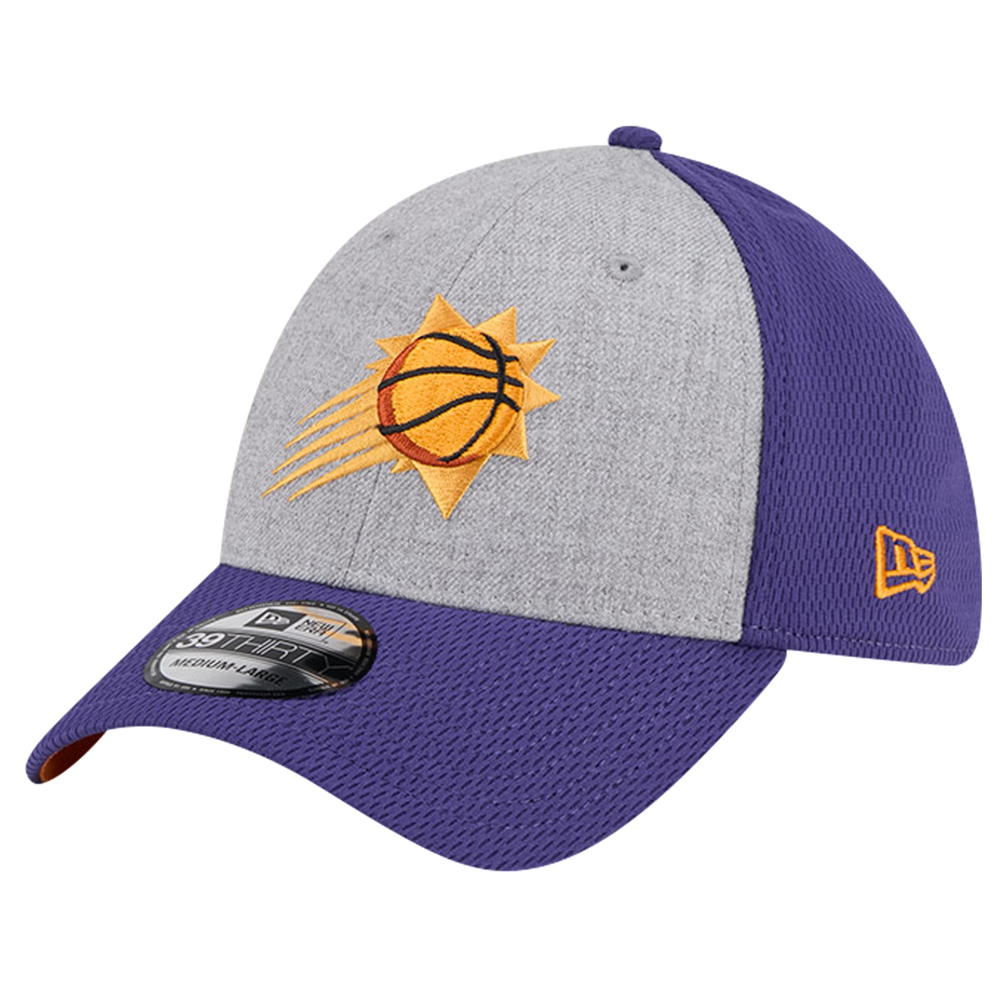 Men's Phoenix Suns New Era Heather Gray/Purple Two-Tone 39THIRTY Flex Hat