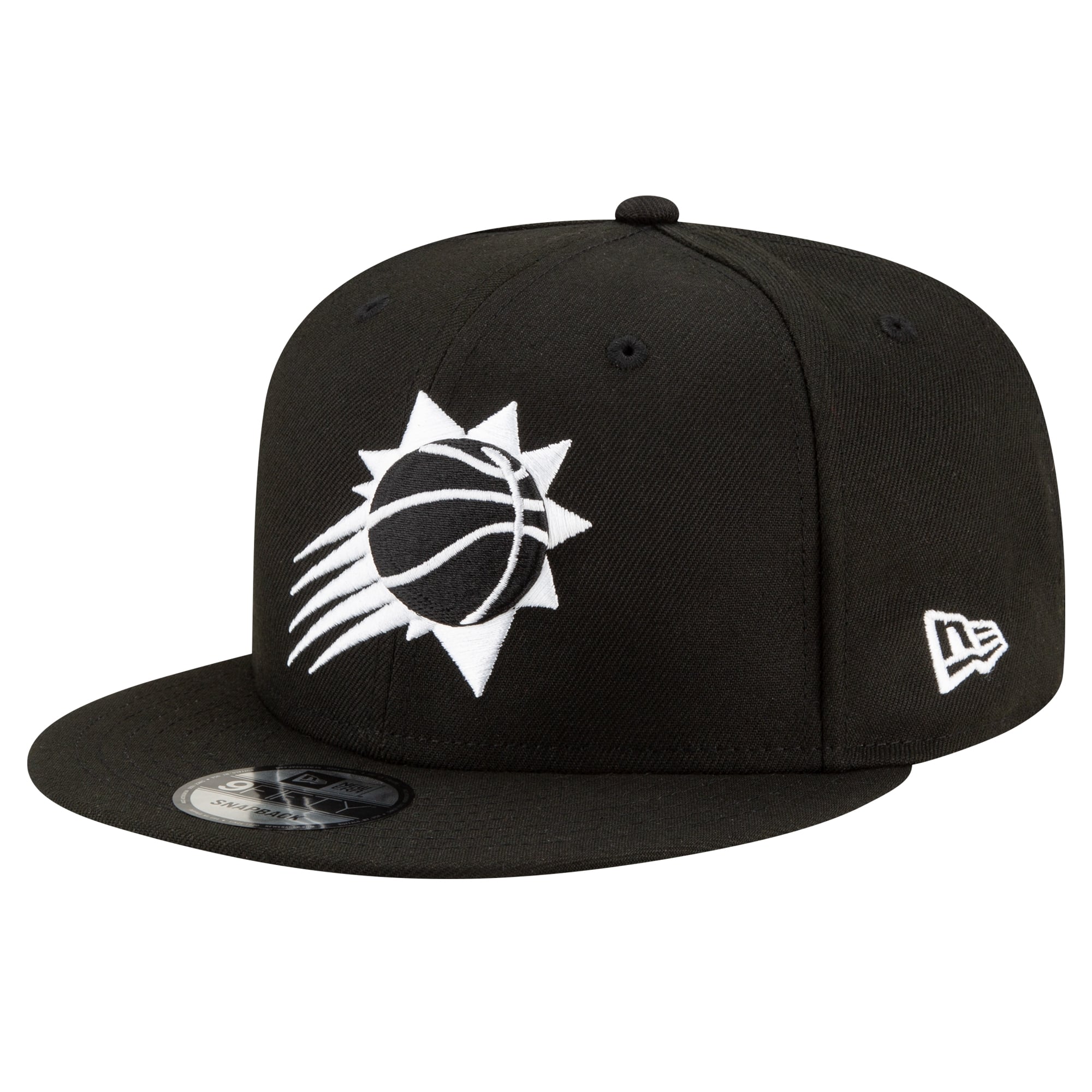 Men's Phoenix Suns New Era Black & White 9FIFTY Snapback Hat