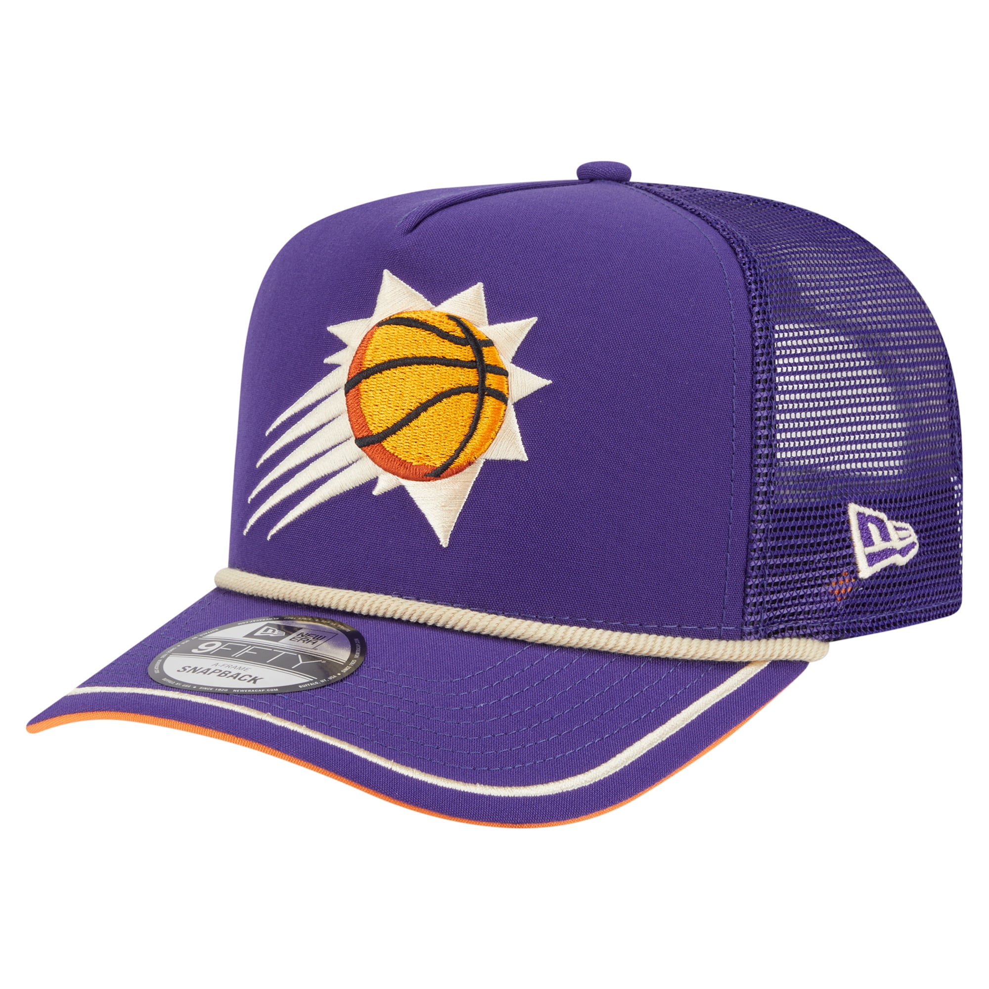 Men's Phoenix Suns New Era Purple Vintage Team Rope A-Frame 9FIFTY Snapback Hat