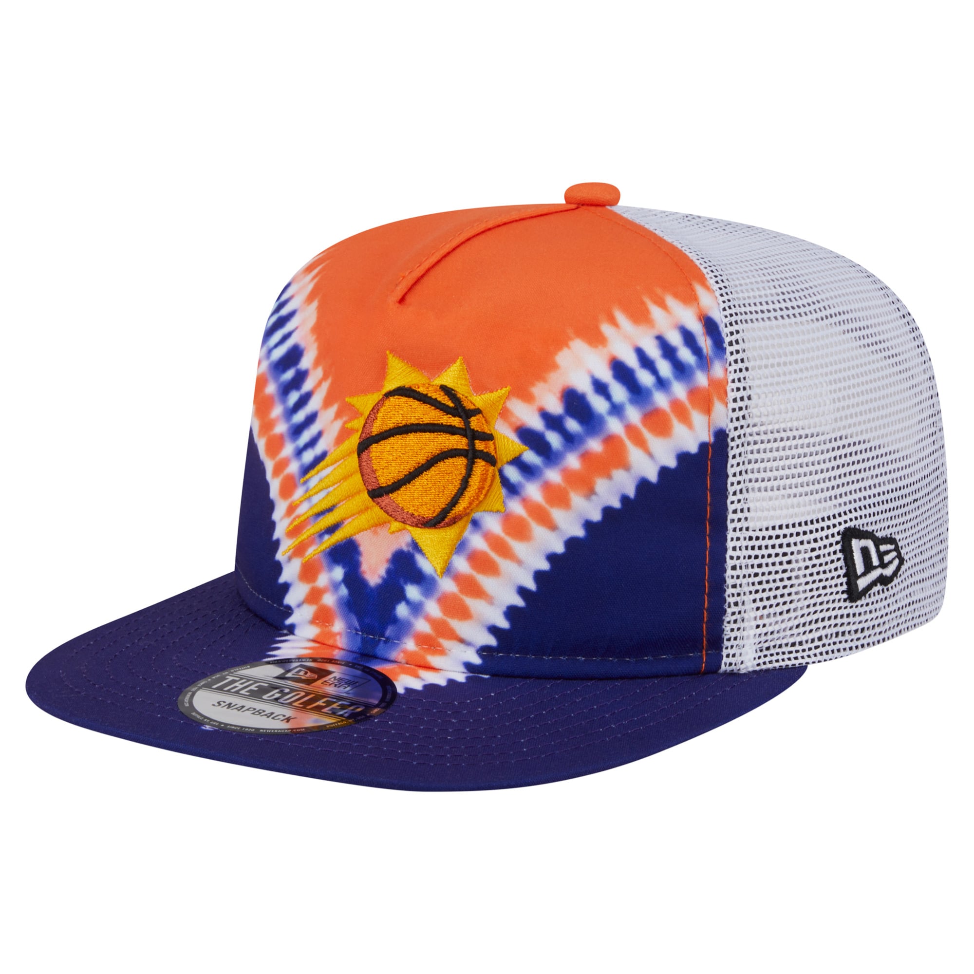 Men's Phoenix Suns New Era Purple/Orange Throwback Dye Golfer Snapback Hat