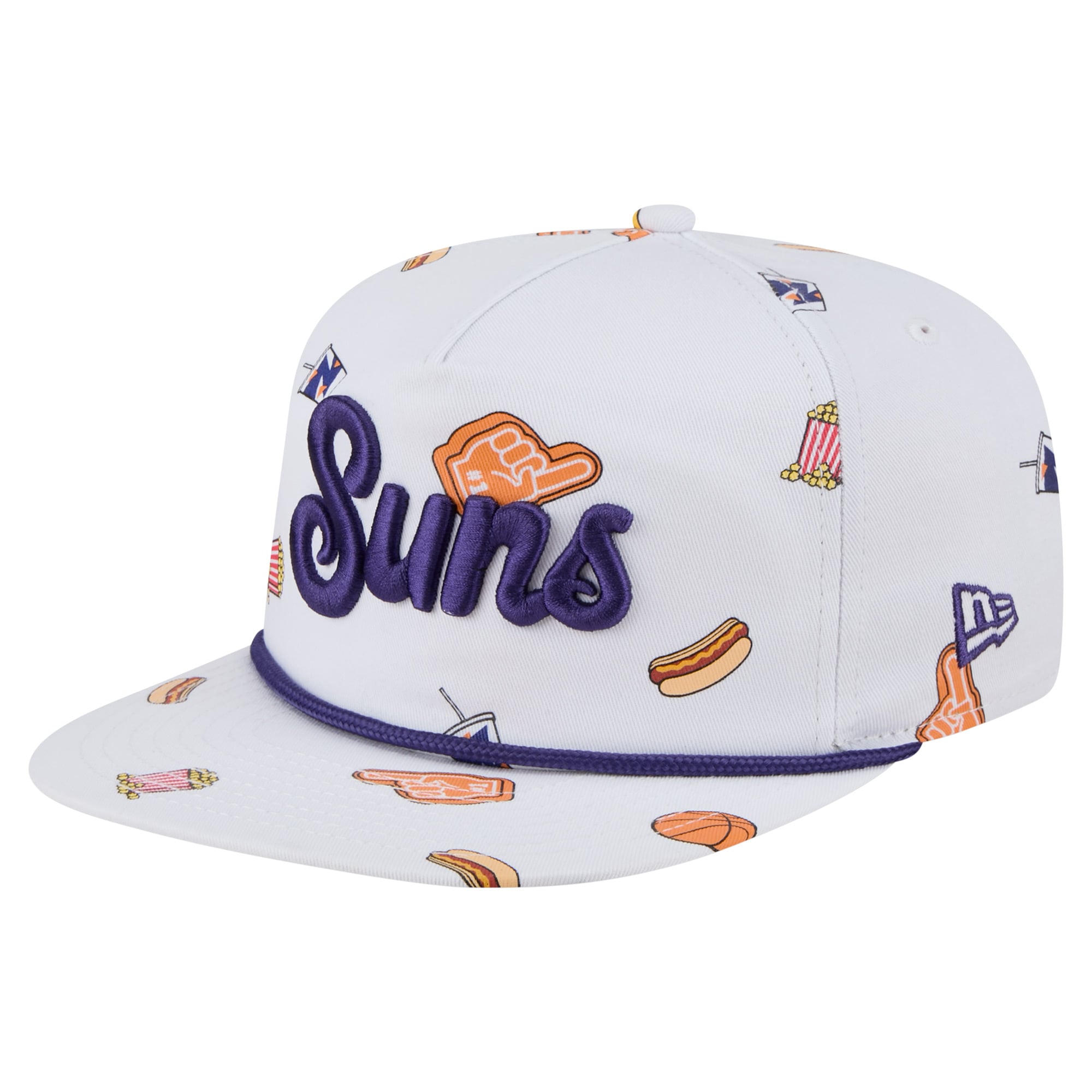 Men's Phoenix Suns New Era White Team Cheer Rope 19TWENTY Adjustable Hat