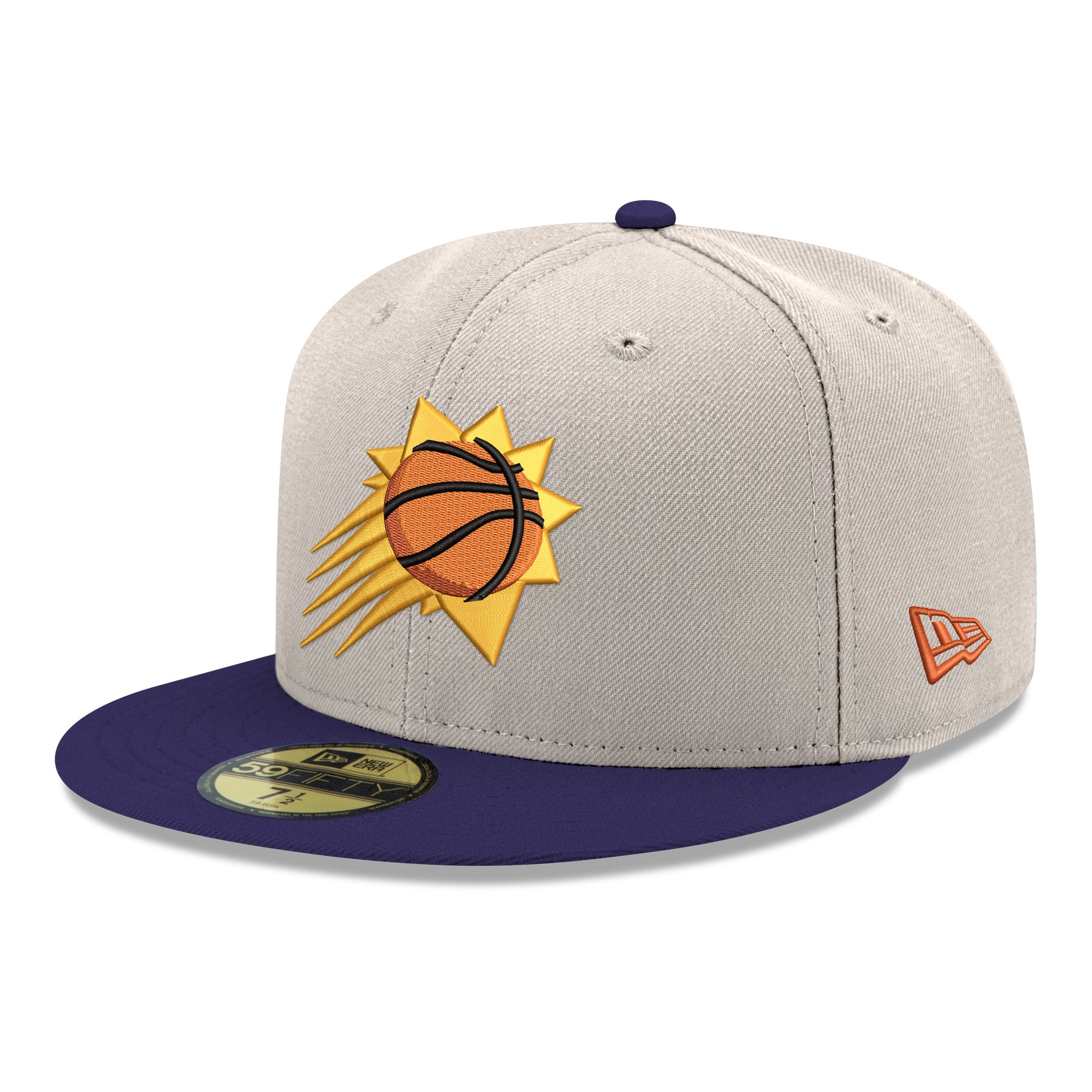 Men's New Era White/Purple Phoenix Suns Chrome 59FIFTY Fitted Hat