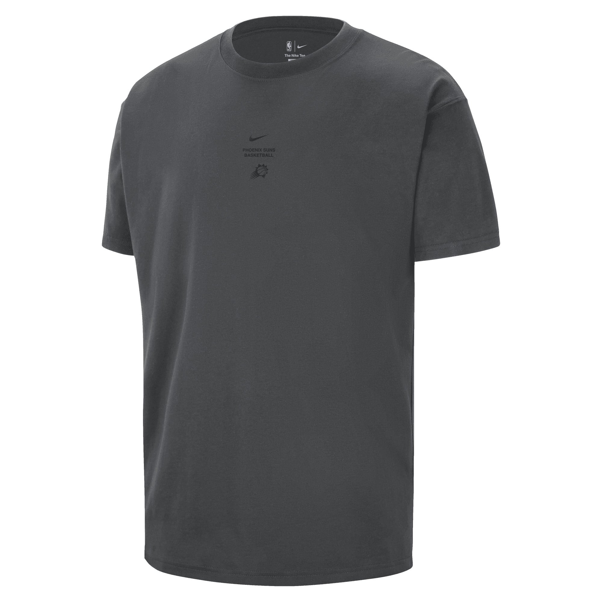 T-shirt Nike Max 90 d'avant-match standard Phoenix Suns 2026, couleur anthracite, pour homme