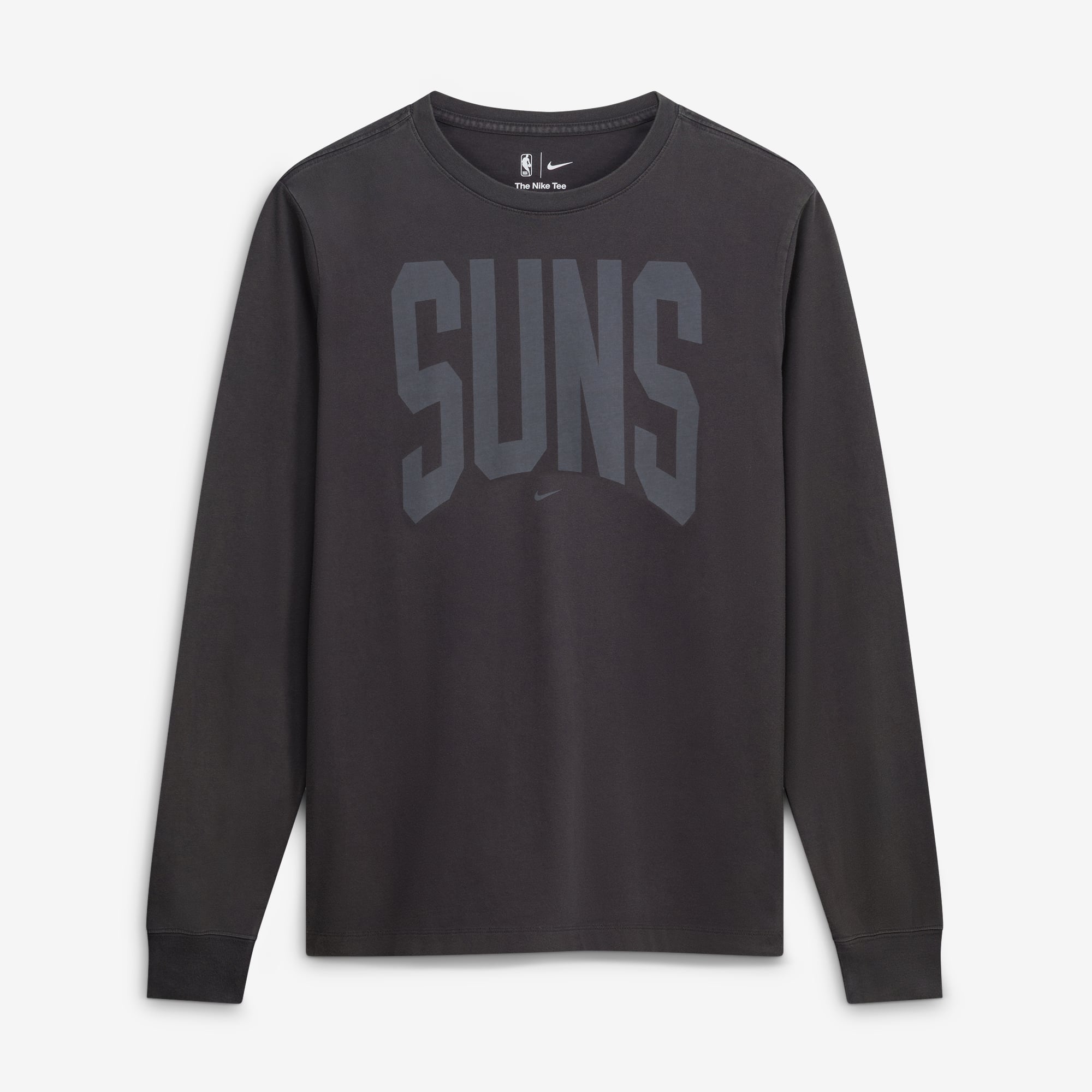 T-shirt à manches longues Nike Phoenix Suns 2026 Standard Issue Travel pour homme, couleur anthracite.