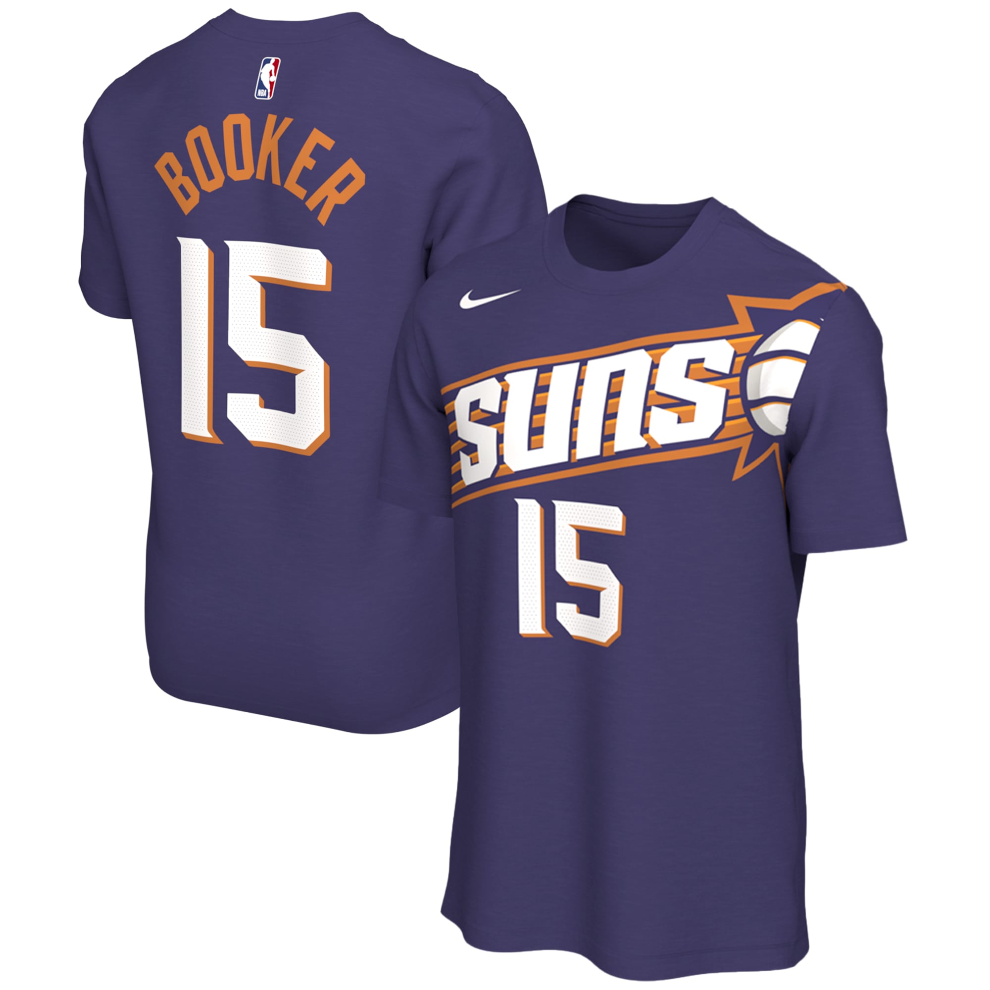 T-shirt Nike Devin Booker violet Phoenix Suns pour homme - Édition Icon