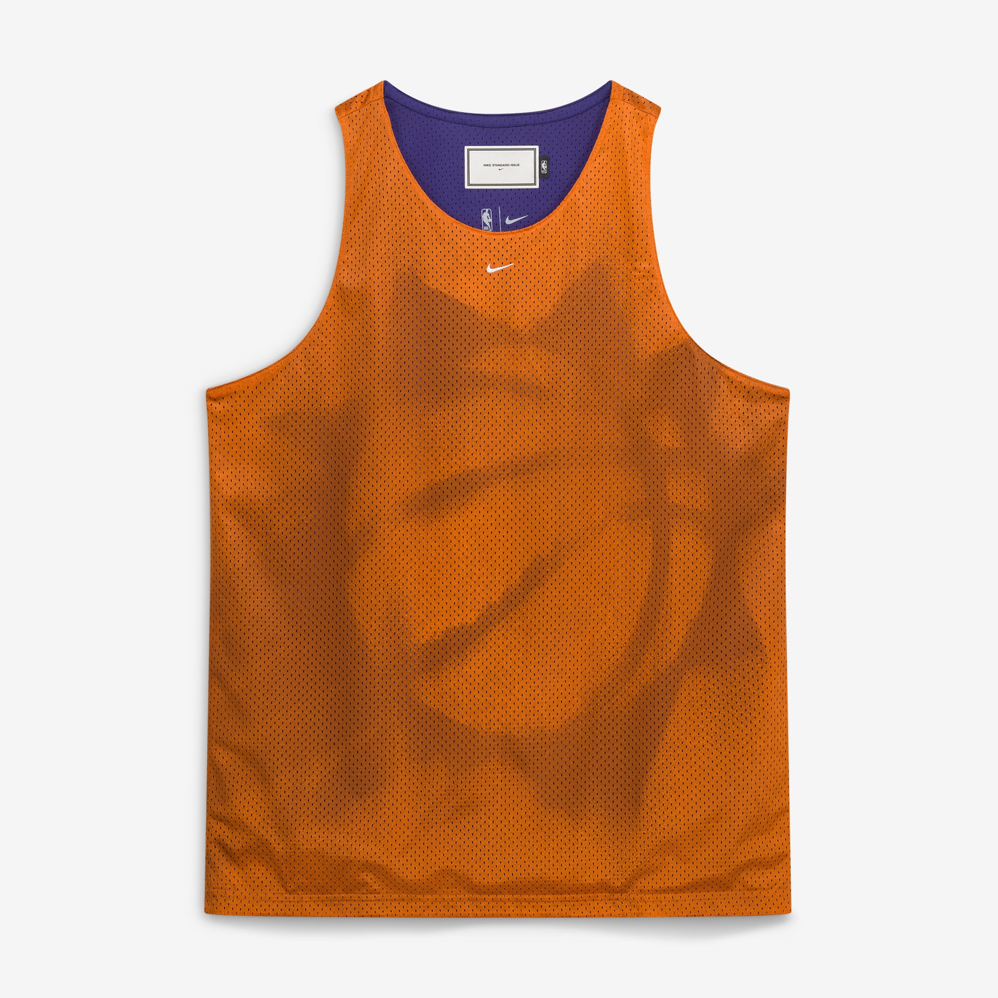 Maillot réversible Nike orange/violet Phoenix Suns 2026 Standard Issue Practice Icon Mesh pour homme