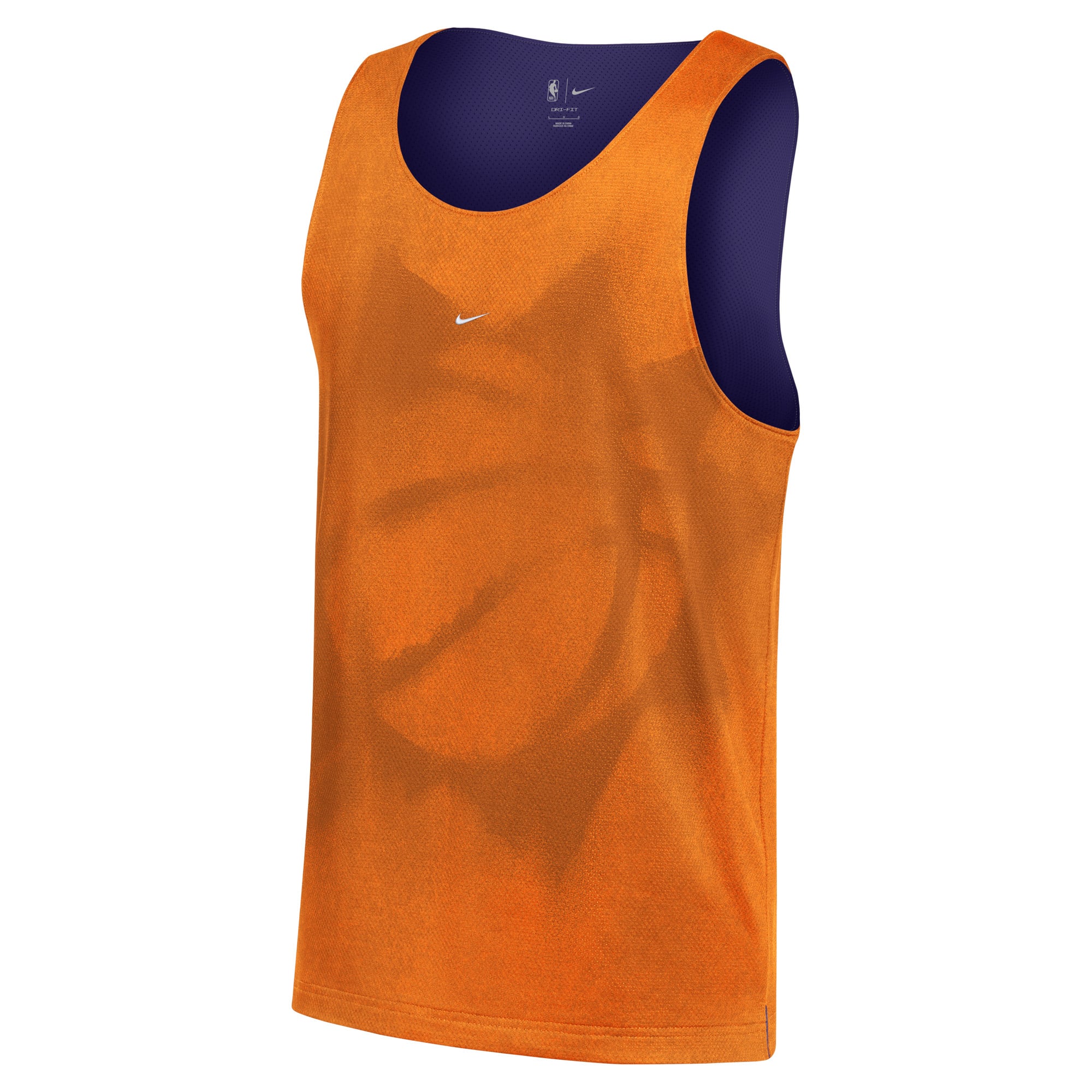 Maillot réversible Nike orange/violet Phoenix Suns 2026 Standard Issue Practice Icon Mesh pour homme