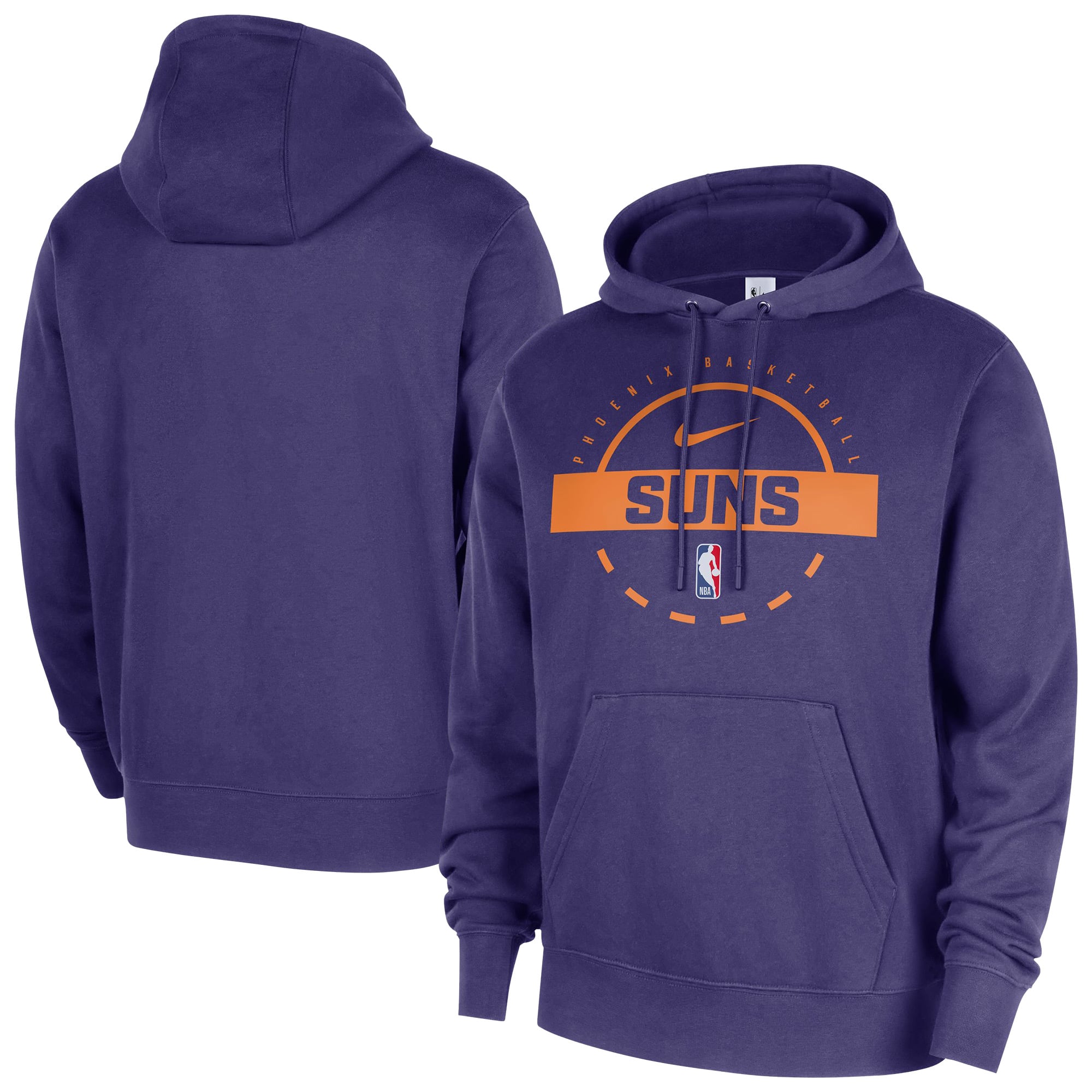 Sweat à capuche Nike violet Phoenix Suns 2025/26 Authentic Practice Club pour homme