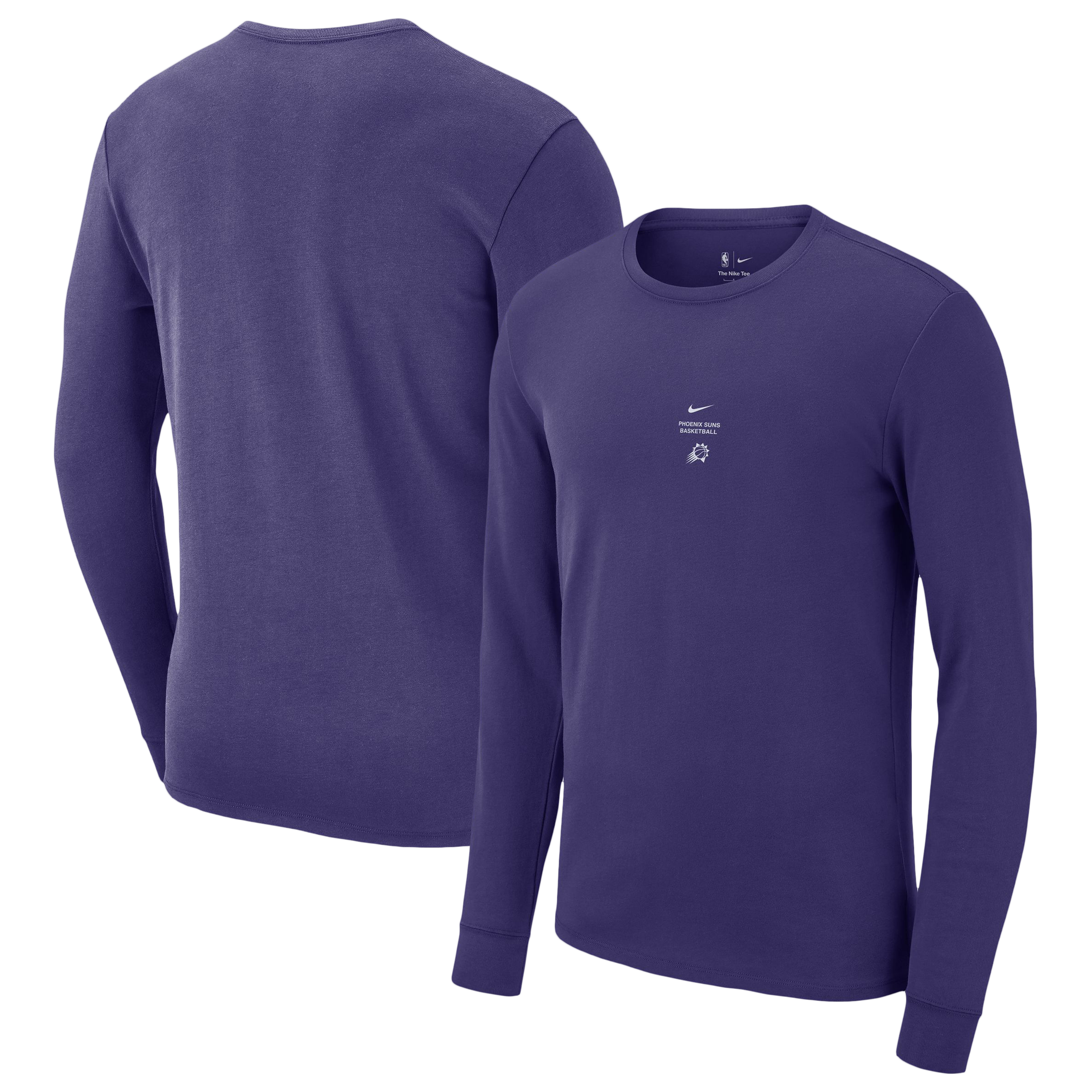 T-shirt d'entraînement à manches longues Nike Phoenix Suns violet pour homme, édition standard 2026