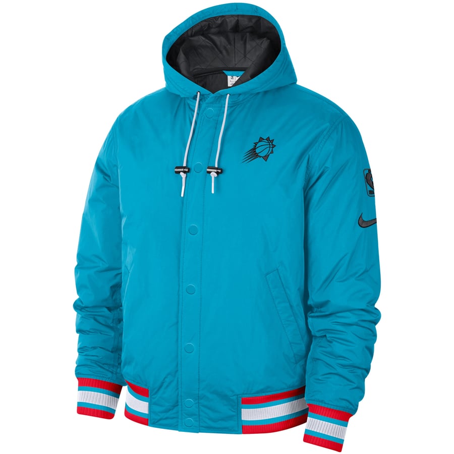 Men's Nike Turquoise/Black Phoenix Suns 2022/23 City Edition Courtside  Bomber Full-Zip Hoodie Jacket