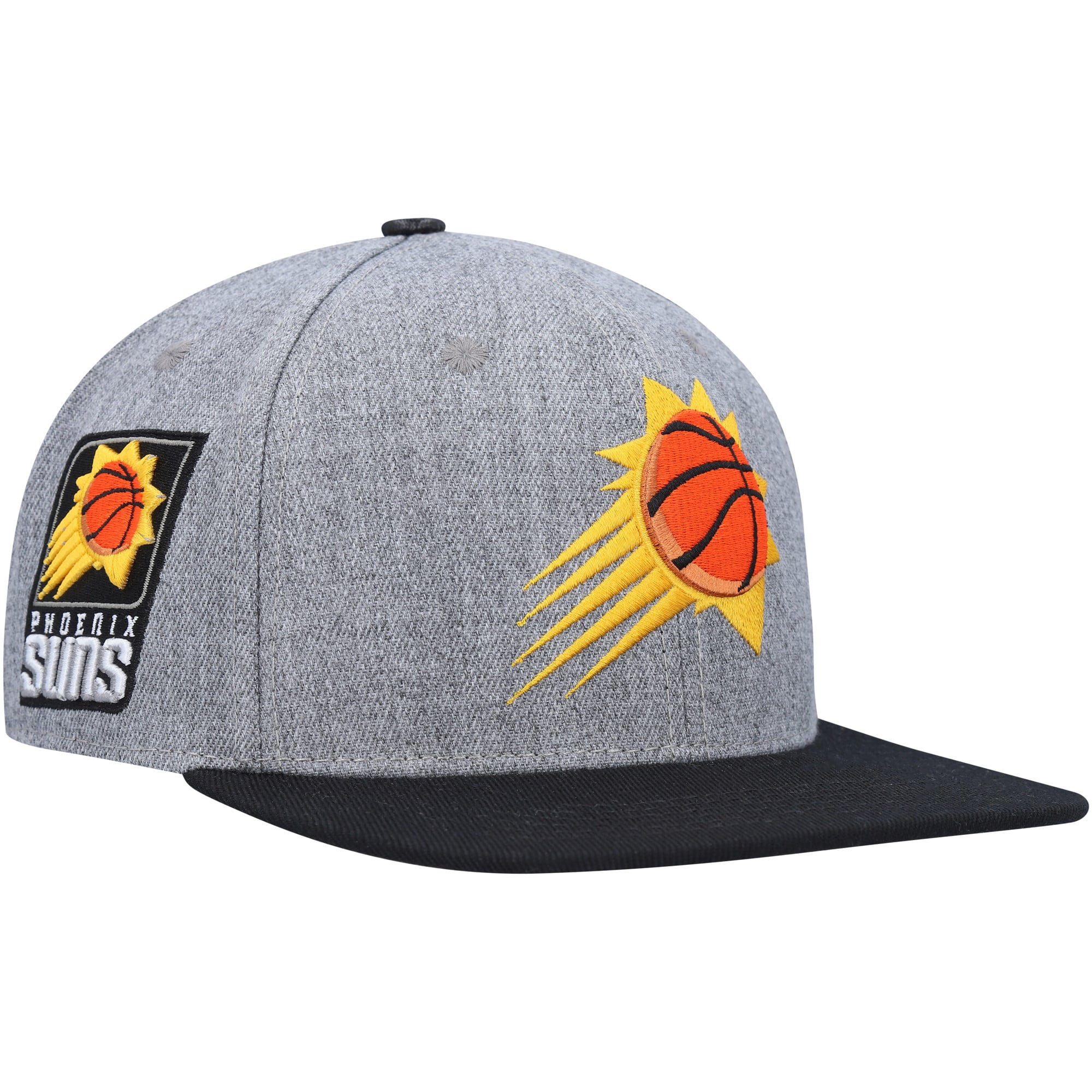 Men's Phoenix Suns Pro Standard Gray/Black Classic Logo Two-Tone Snapback Hat