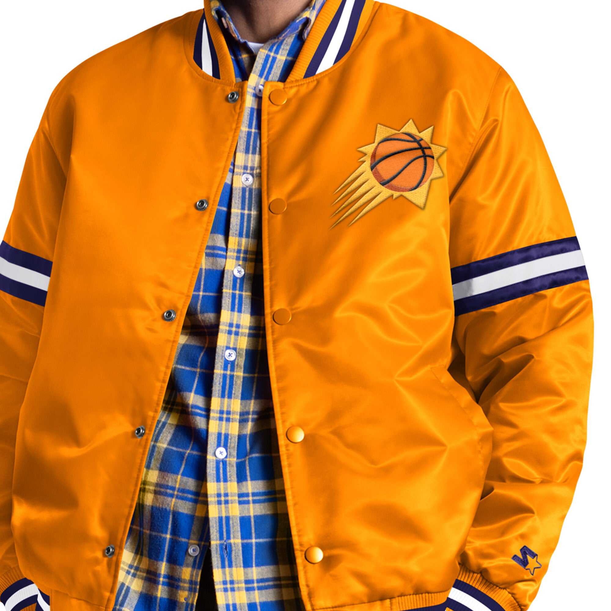 Veste universitaire Starter orange Phoenix Suns Courtside II pour homme