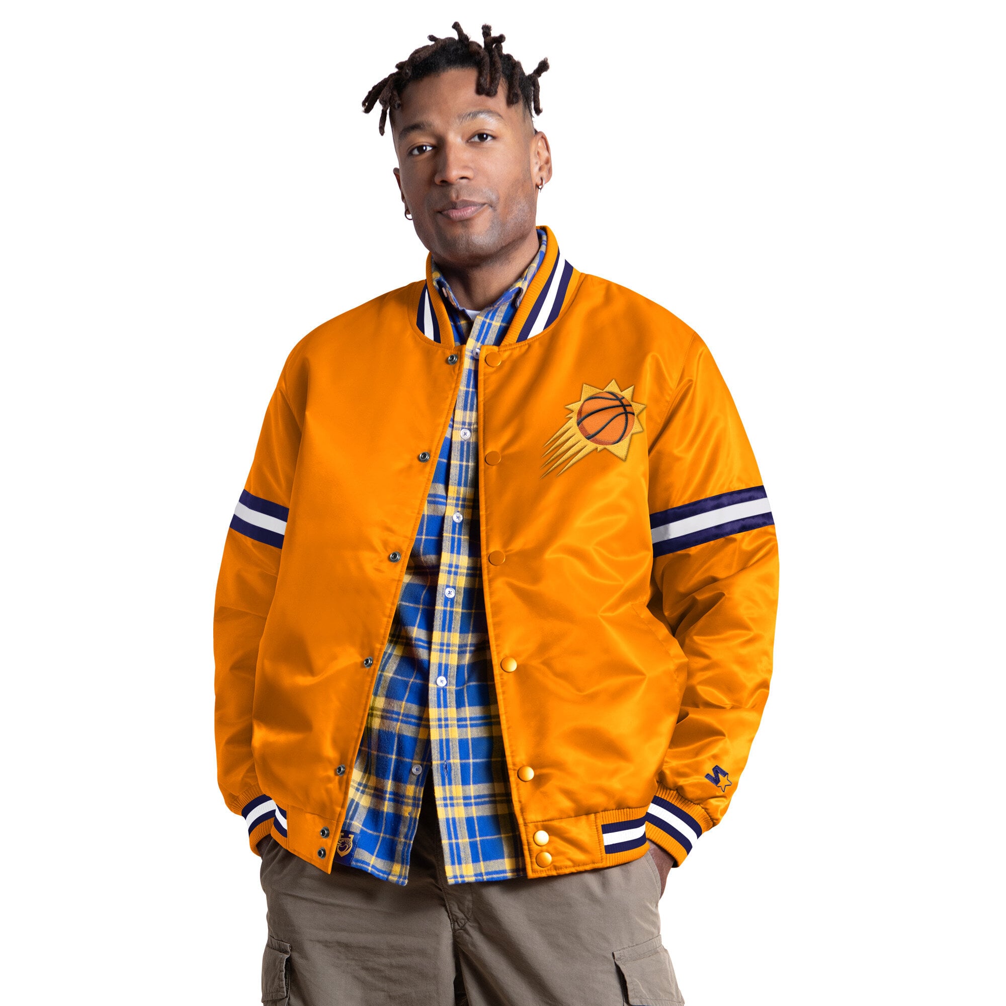 Veste universitaire Starter orange Phoenix Suns Courtside II pour homme