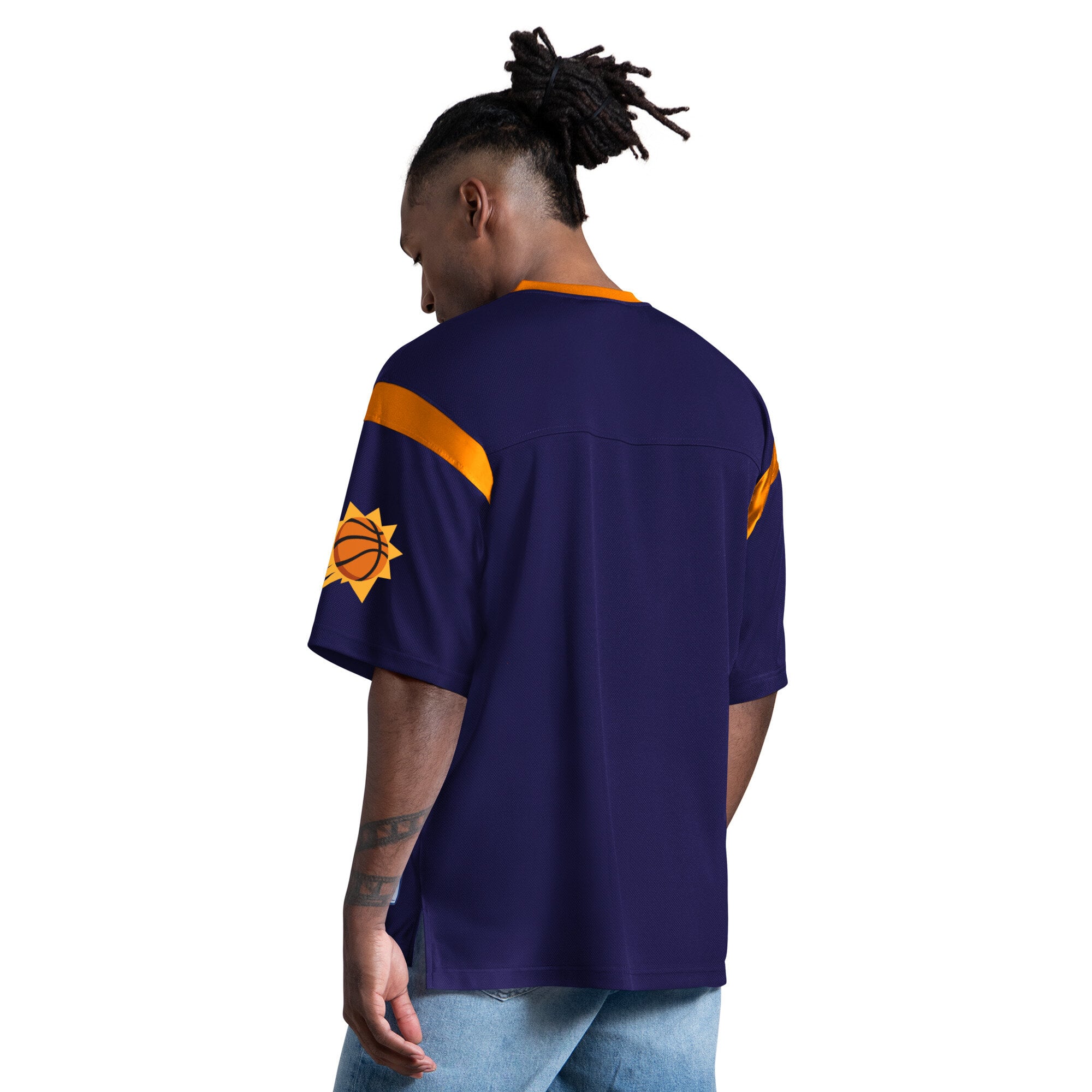 T-shirt à col en V Starter violet Phoenix Suns pour homme