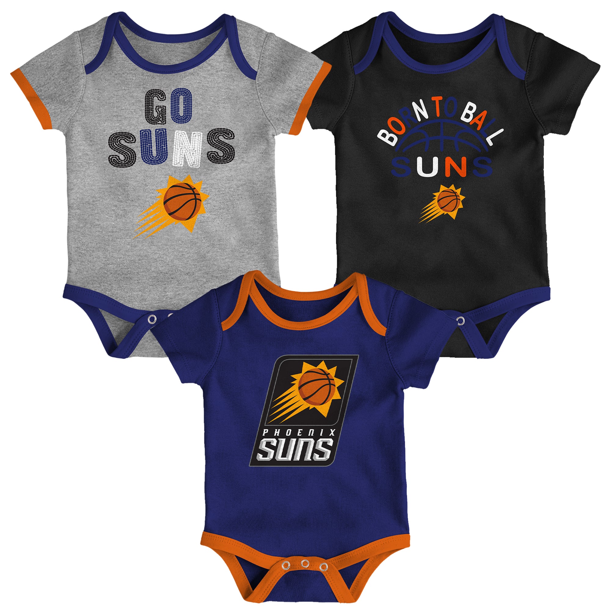 Ensemble de 3 bodies Outerstuff Phoenix Suns Born To Ball pour nouveau-nés et nourrissons