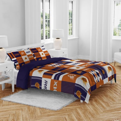Phoenix Suns Pegasus Patchwork Plaid Three-Piece Full/Queen Bed in a Bag Set