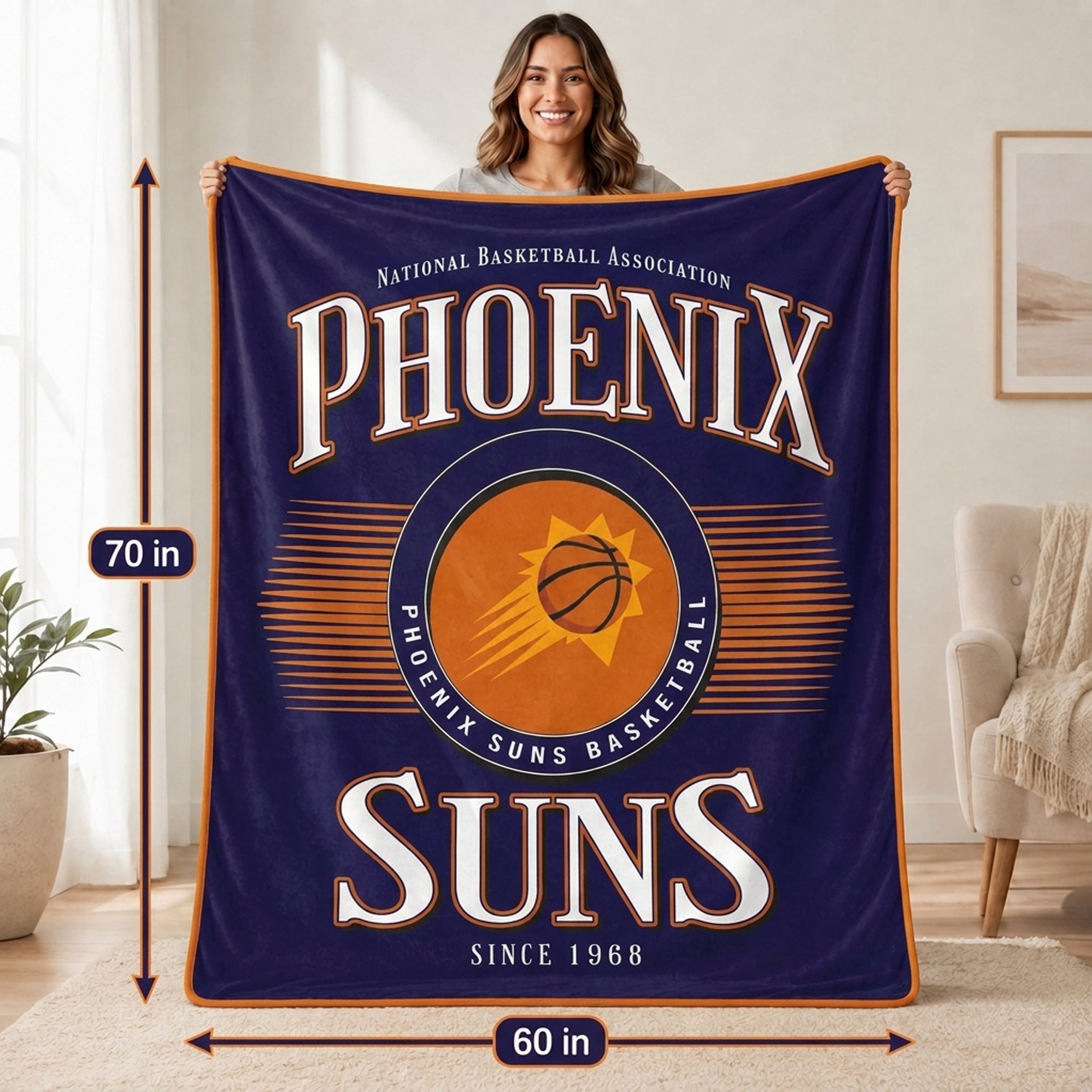 Pegasus Phoenix Suns Spotlight Arch 60" x 70" Ultra Soft Throw Blanket