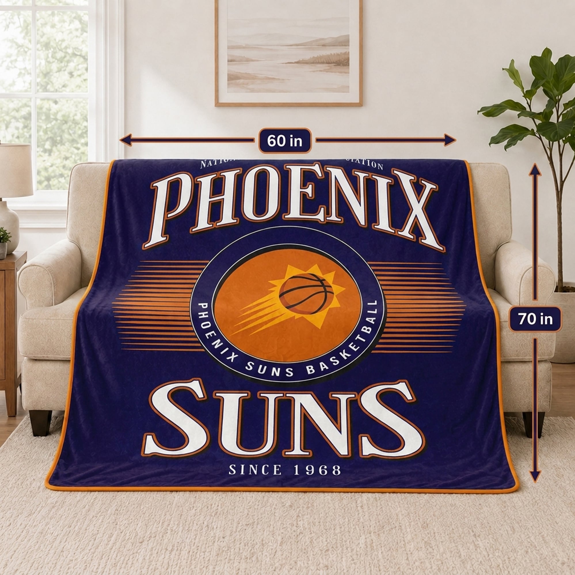 Pegasus Phoenix Suns Spotlight Arch 60" x 70" Ultra Soft Throw Blanket