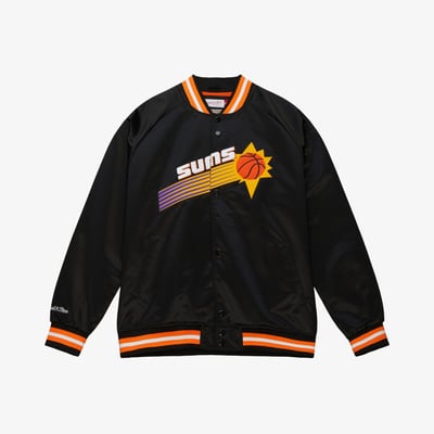 Phoenix Suns Mitchell & Ness Lightweight Satin Jacket - Black - Mens