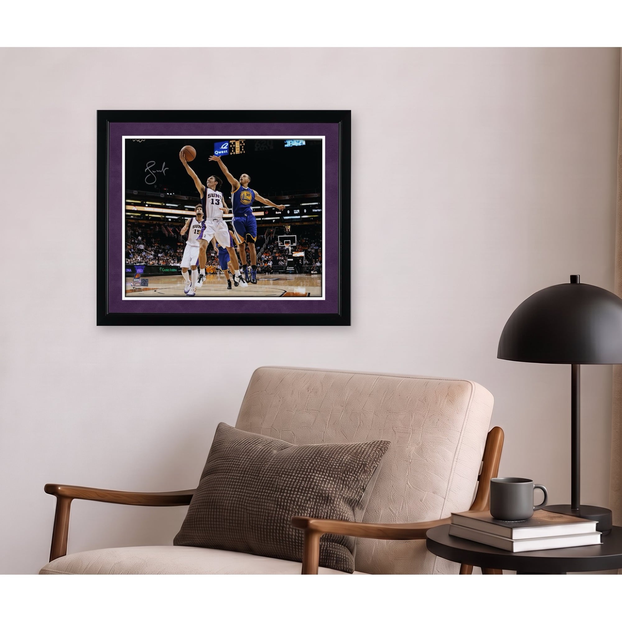 Steve Nash Phoenix Suns Autographed 16" x 20" Layup vs. Golden State Warriors Photograph