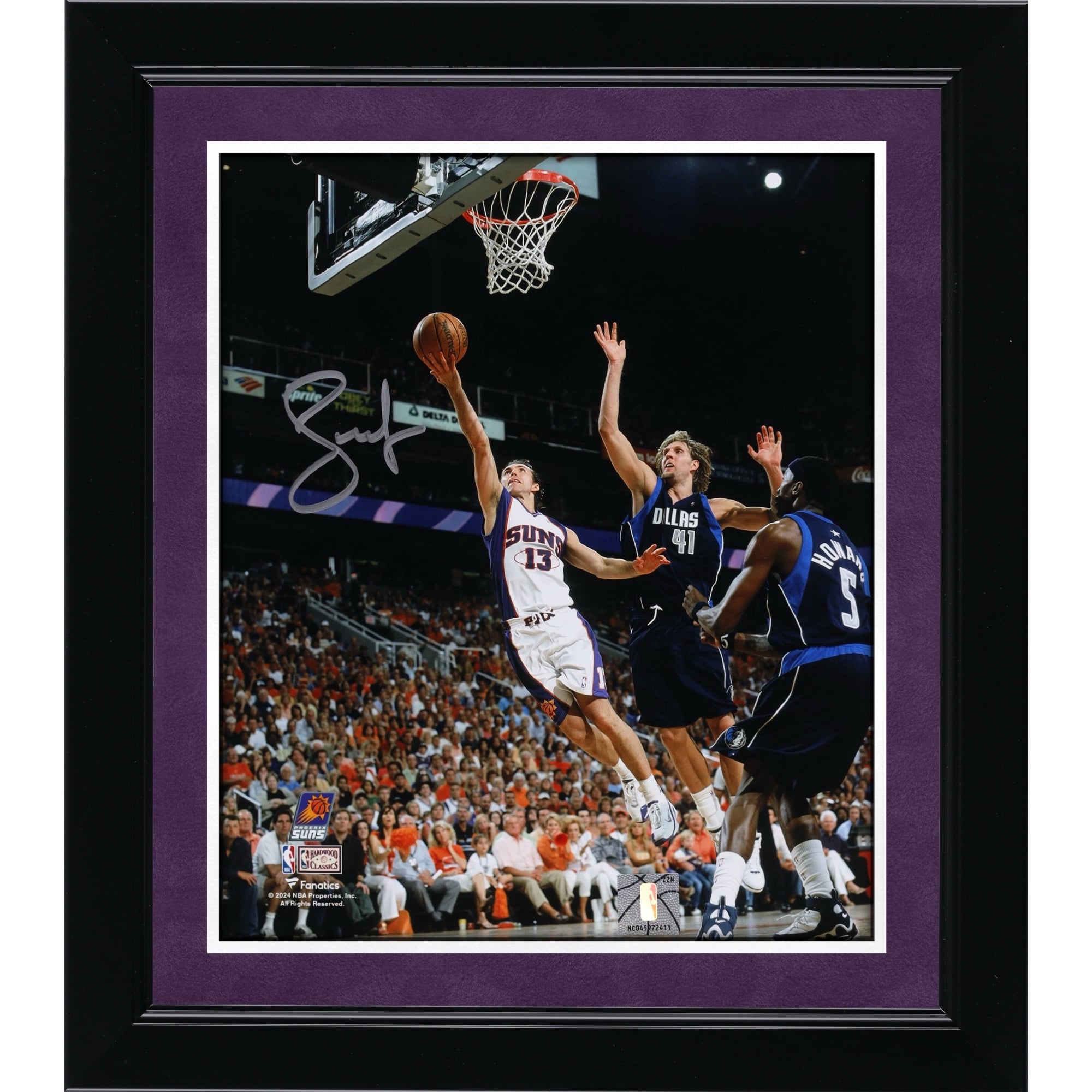 Steve Nash Phoenix Suns Autographed 8" x 10" Layup vs. Dallas Mavericks Photograph