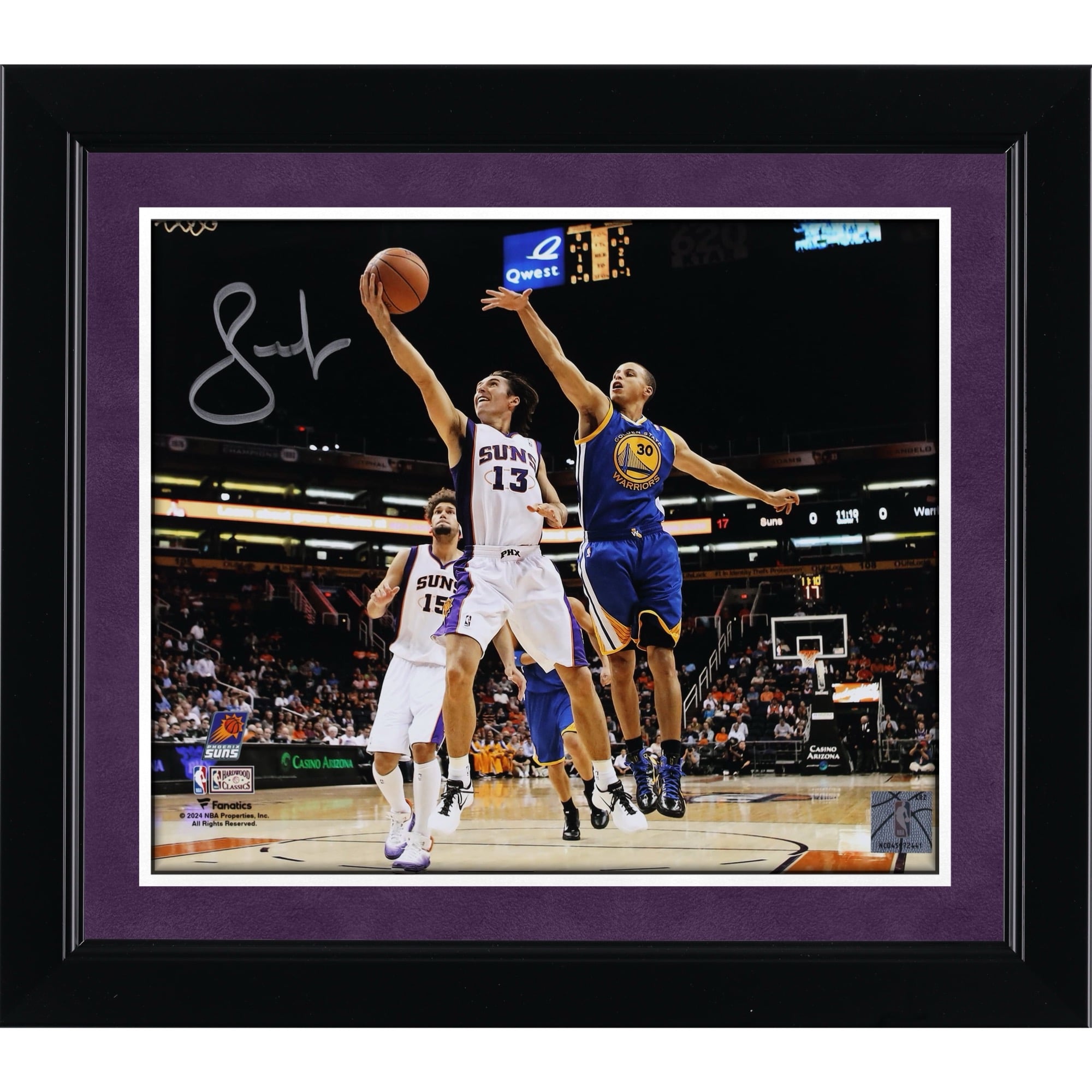 Steve Nash Phoenix Suns Autographed 8" x 10" Layup vs. Golden State Warriors Photograph