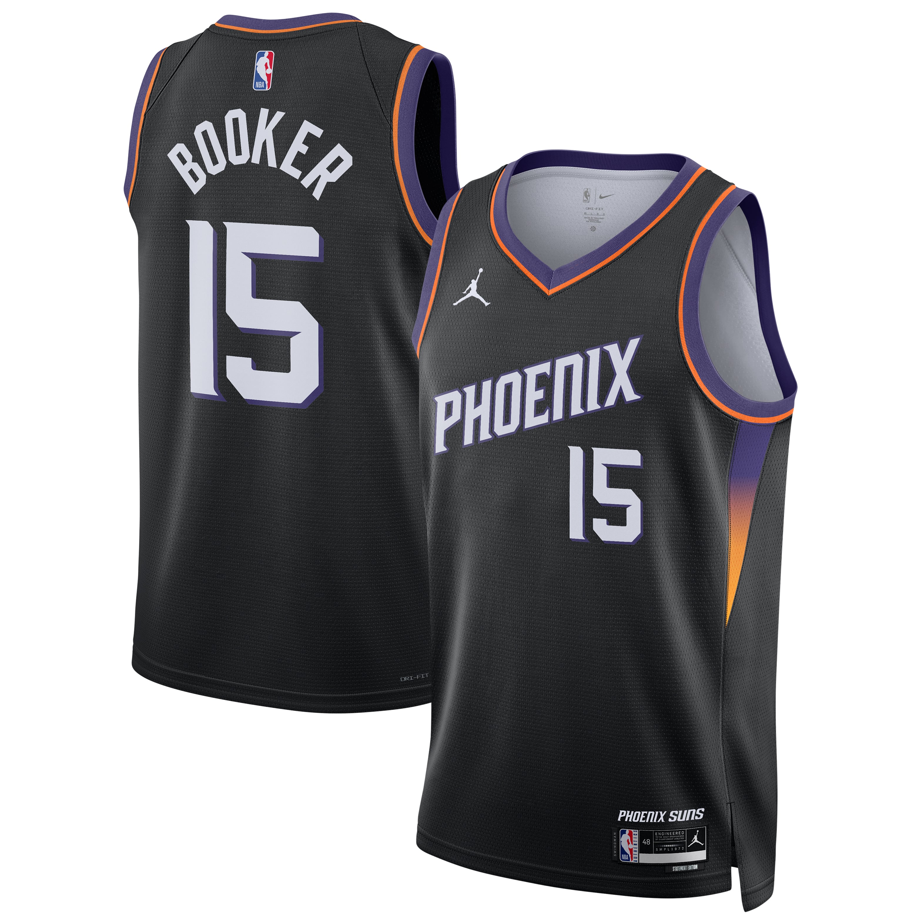 Unisex Jordan Brand Devin Booker Black Phoenix Suns Swingman Jersey - Statement Edition