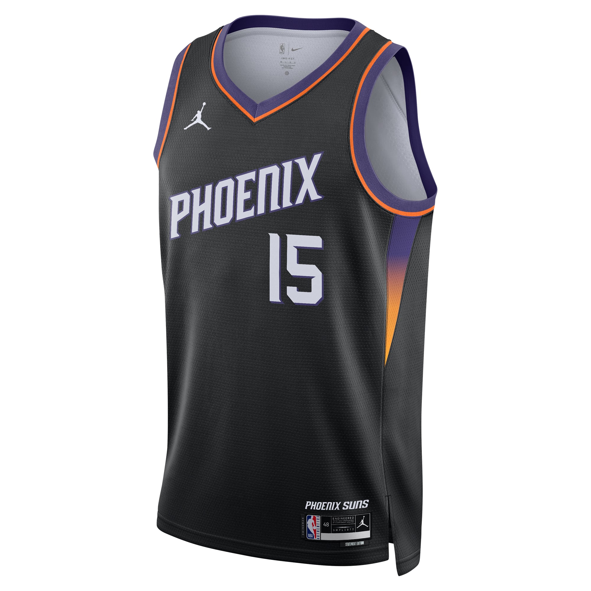 Maillot Swingman unisexe Jordan Brand Devin Booker Phoenix Suns noir - Édition Statement