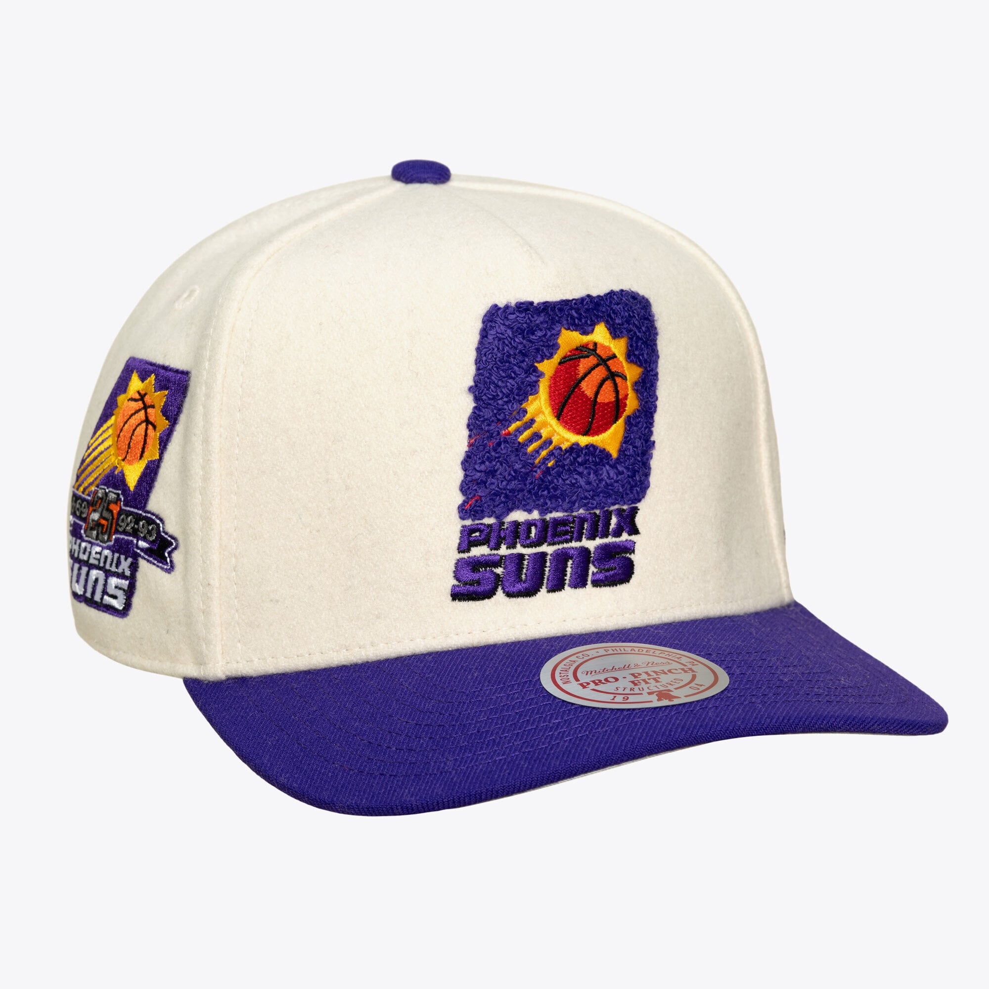 Unisex Mitchell & Ness Cream Phoenix Suns Cream Team Pro Adjustable Hat