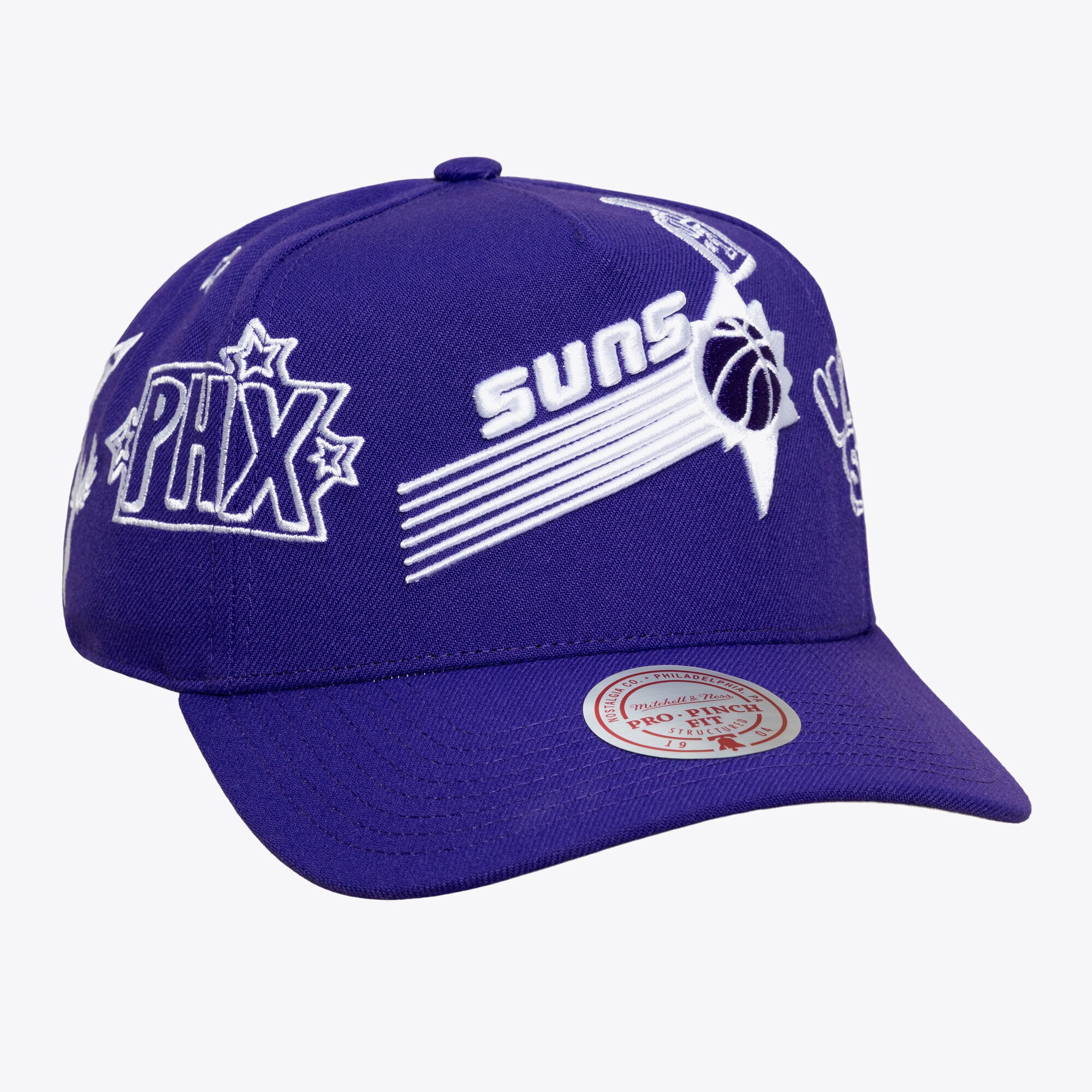 Casquette unisexe Mitchell & Ness violette Phoenix Suns Hardwood Classics Downtown Doodle Pro Snapback