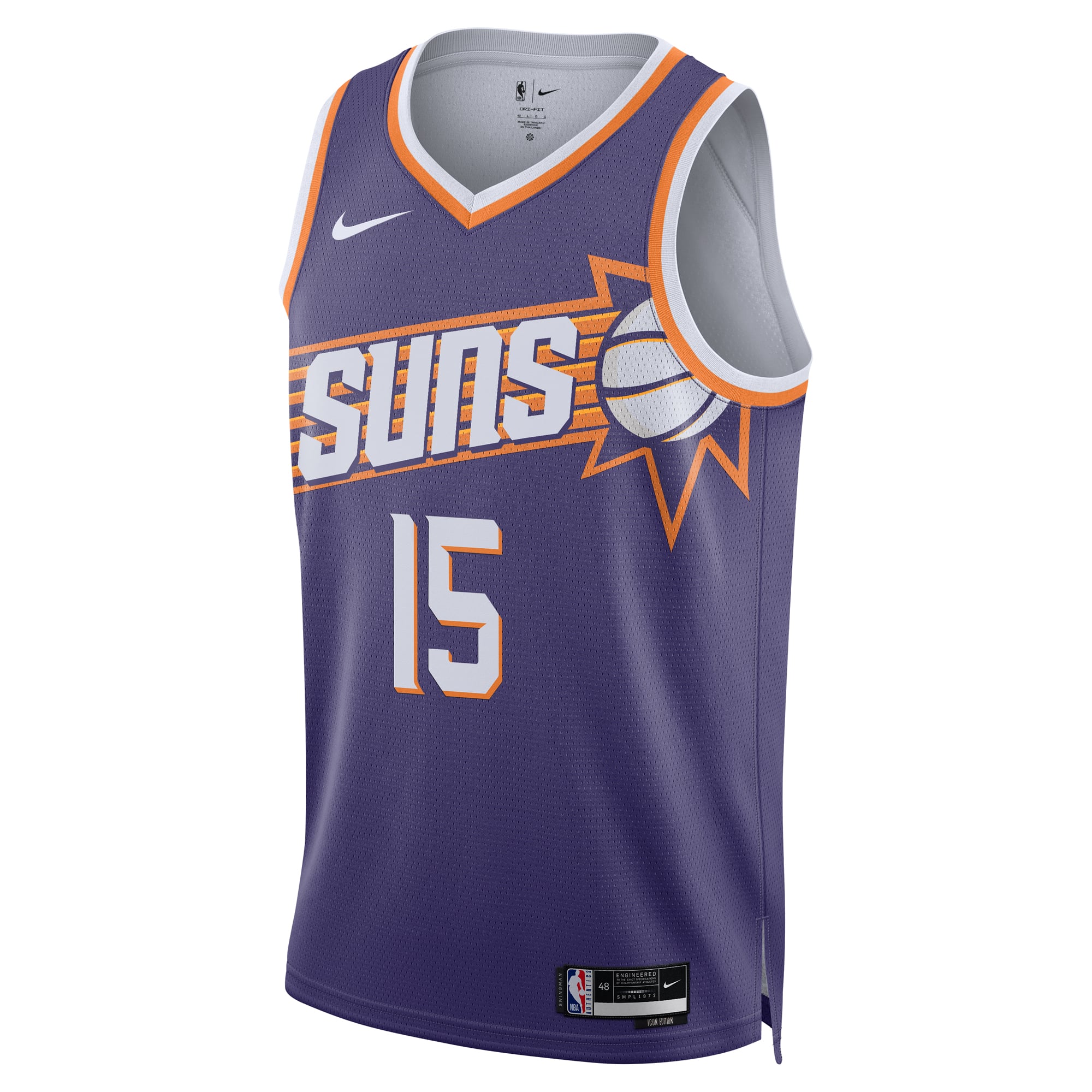 Maillot unisexe Nike Devin Booker blanc Phoenix Suns Swingman - Édition Association